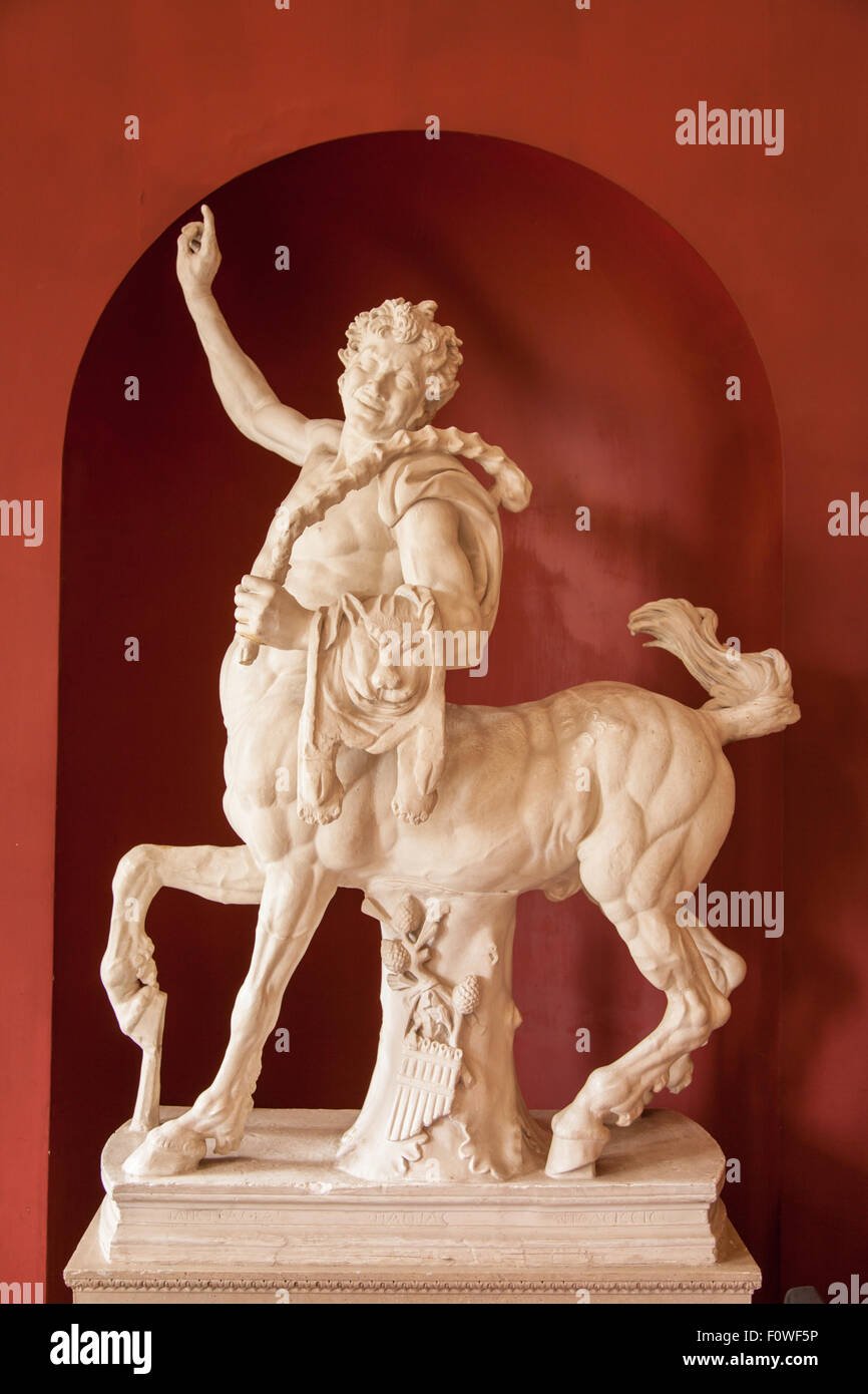 Statue in Shugborough Hall, Staffordshire. UK The Centaur Nessus (Furietti Centaur) Stock Photo