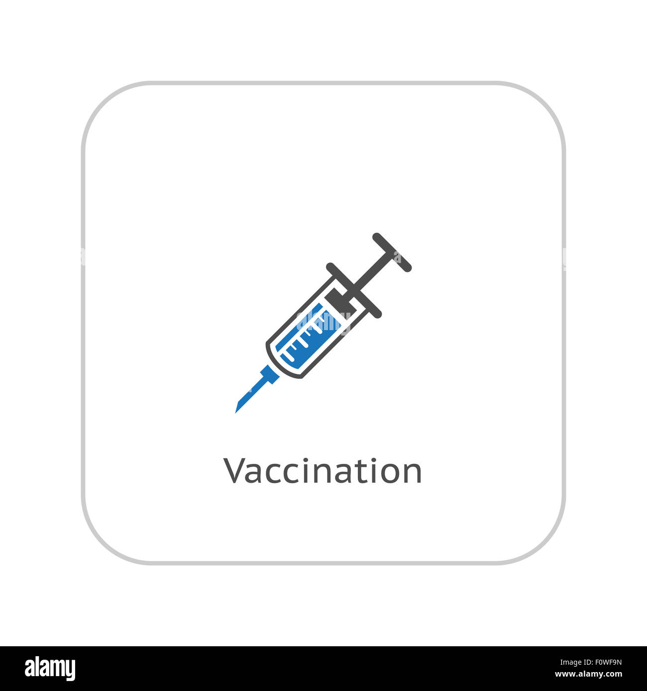 Vaccination and Medical Services Icon. Flat Design. Isolated. Stock Photo