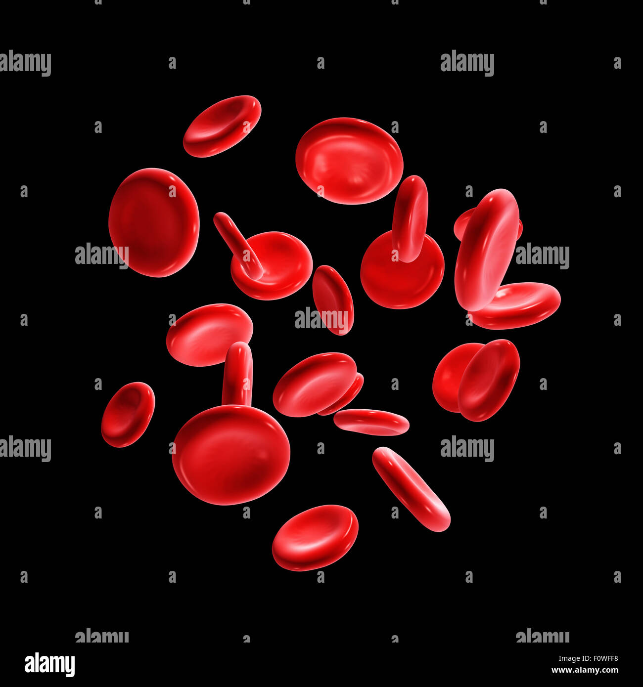 3d render red blood cells - science and medical concept Stock Photo - Alamy