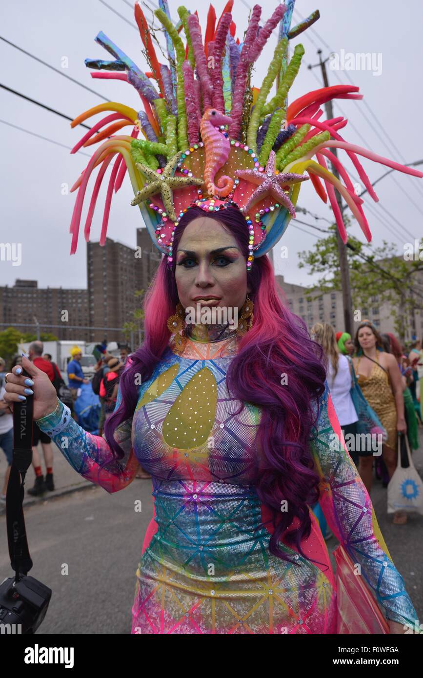 Scenes from 2015 Mermaid Parade set 2 Featuring: Mat Fraser, Julie ...