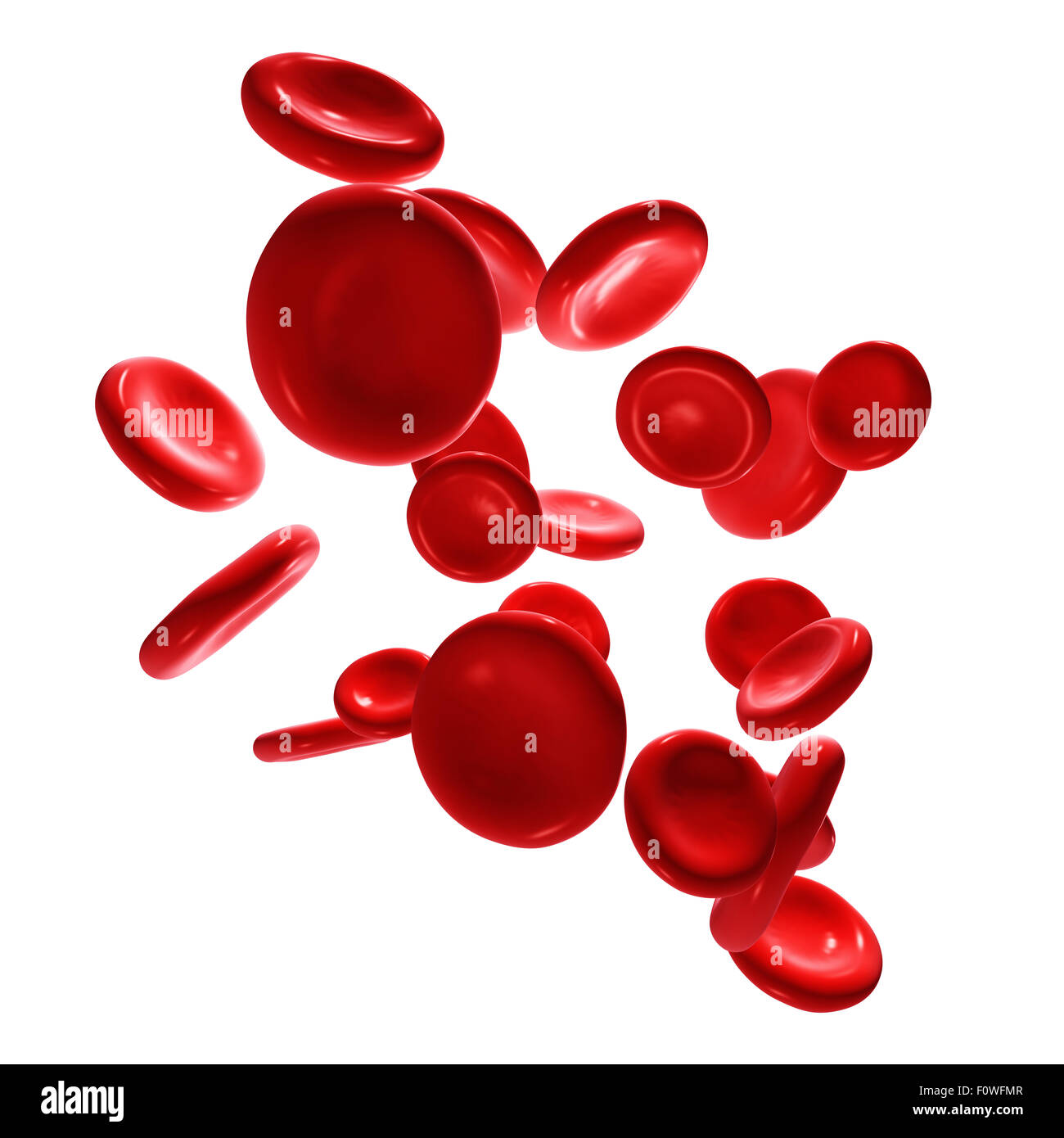 3d render red blood cells - science and medical concept Stock Photo - Alamy