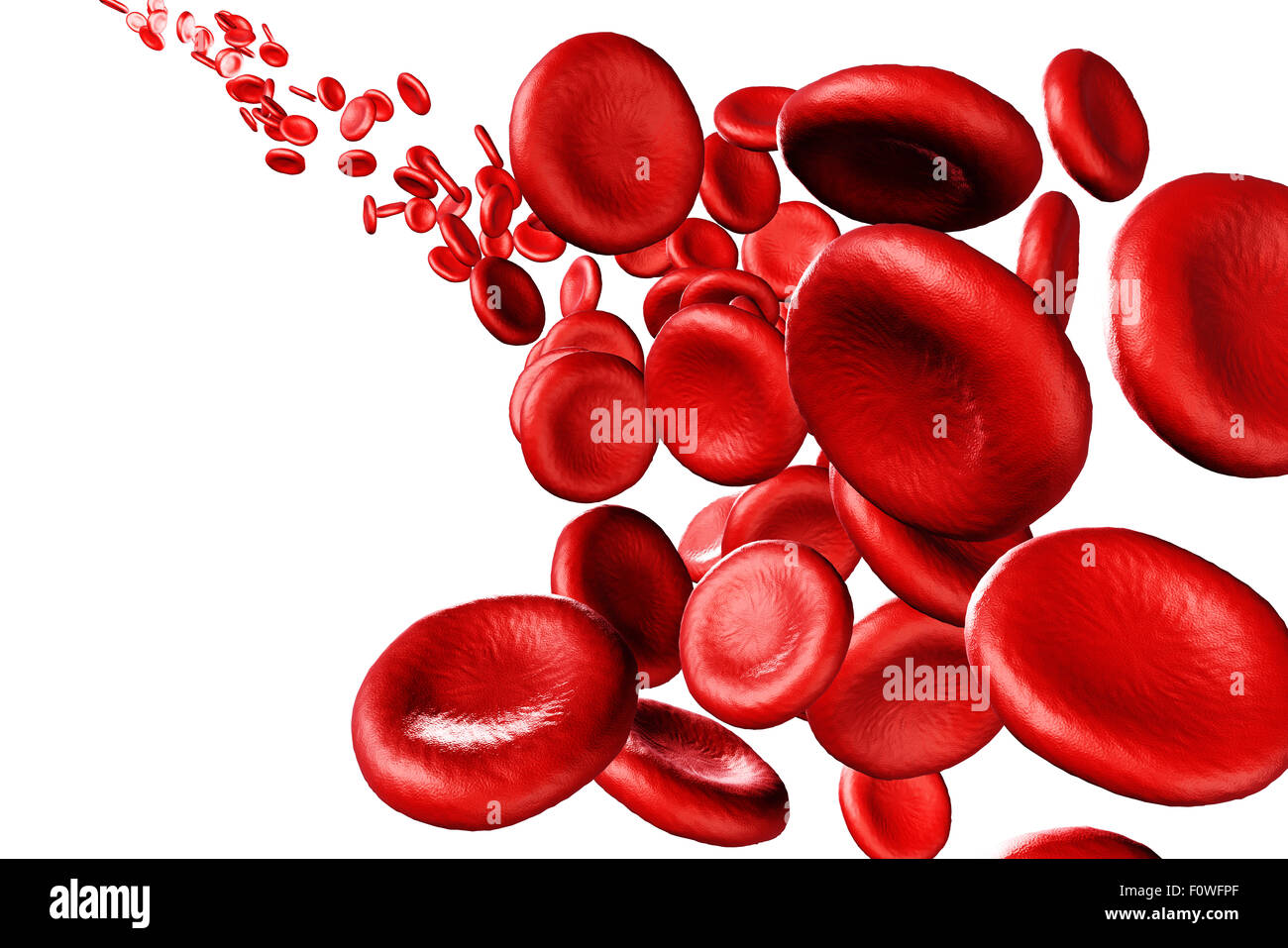 3d render red blood cells - science and medical concept Stock Photo - Alamy