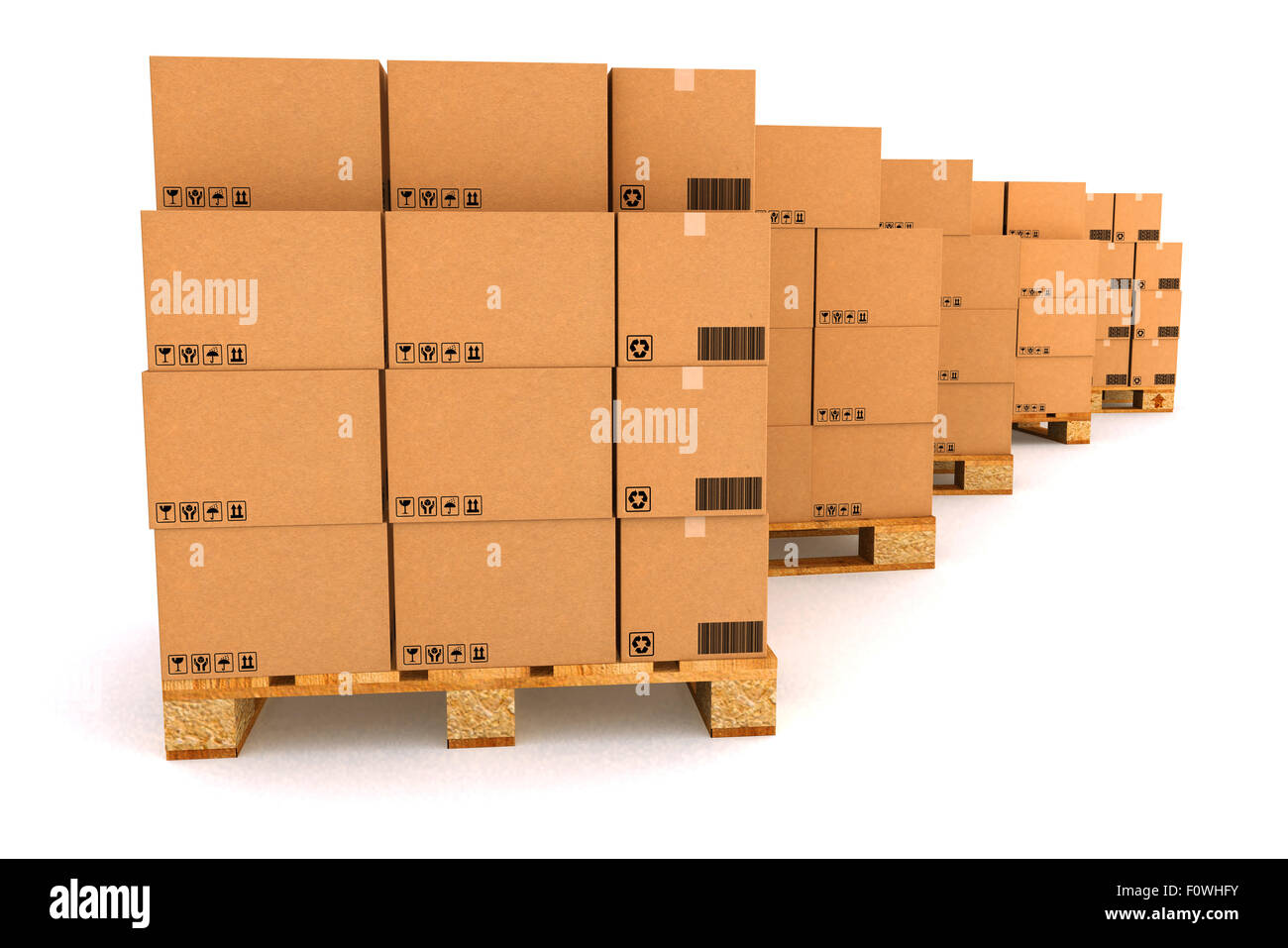 Cardboard boxes. Cargo, delivery and transportation logistics storage