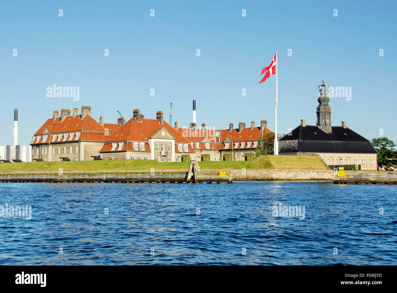 The Naval Station Holmen at the entrance to the harbor of Copenhagen, Denmark Stock Photo