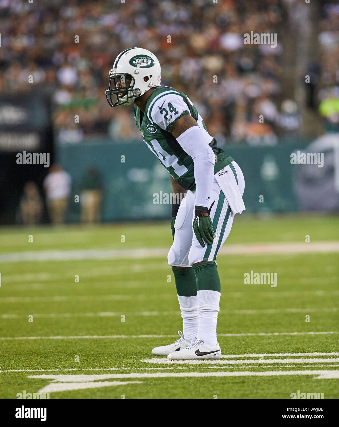 East Rutherford, New Jersey, USA. 21st Aug, 2015. Jets cornerback ...