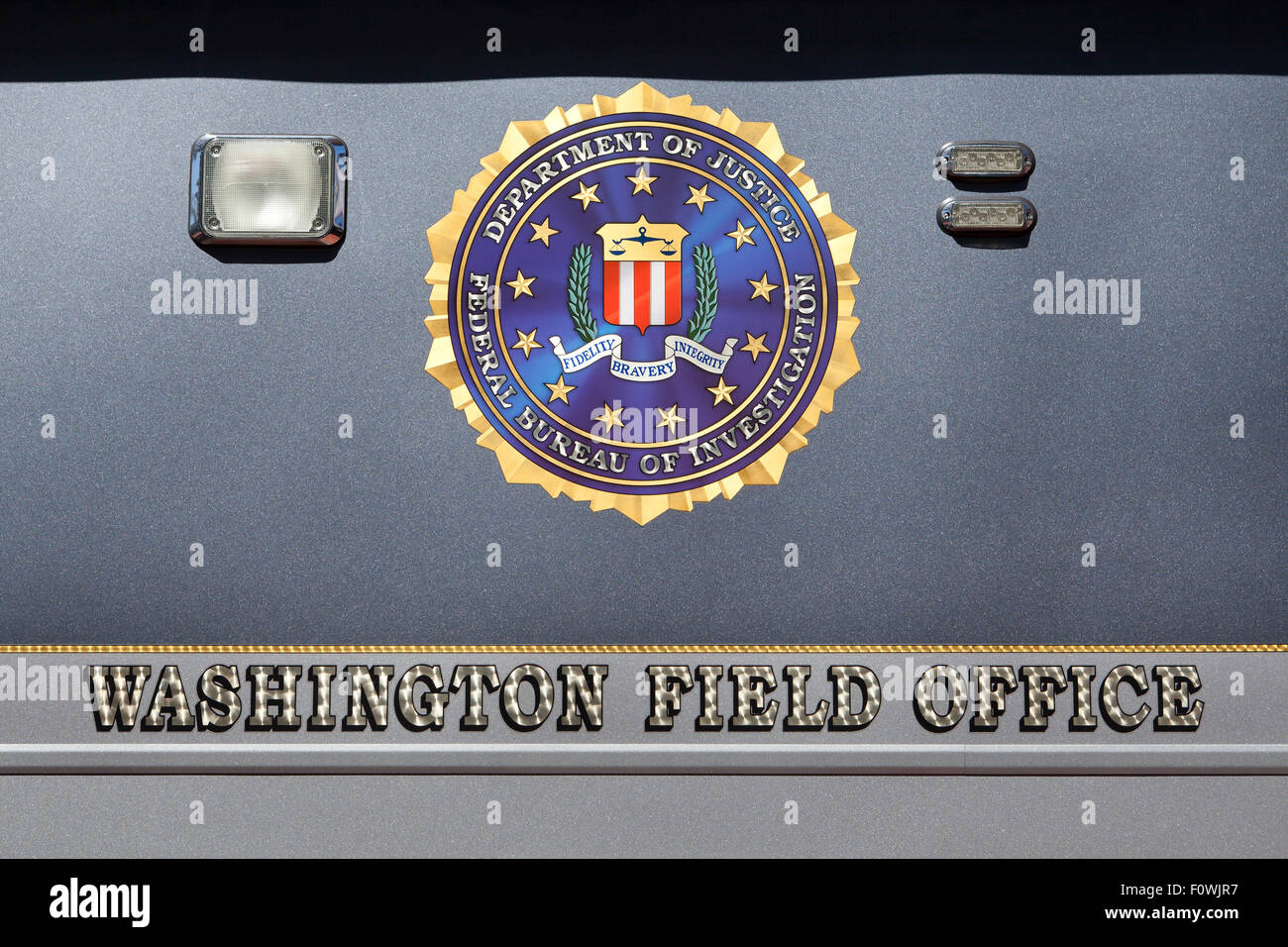 FBI Washington Field Office Central Command Vehicle - Washington, DC USA Stock Photo