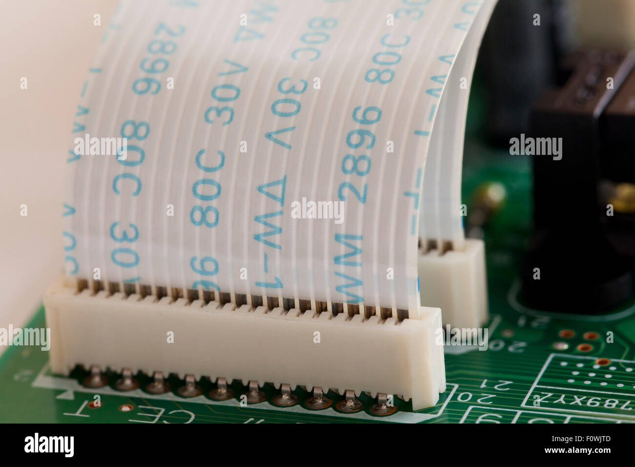 Circuit board ribbon cable Stock Photo Alamy