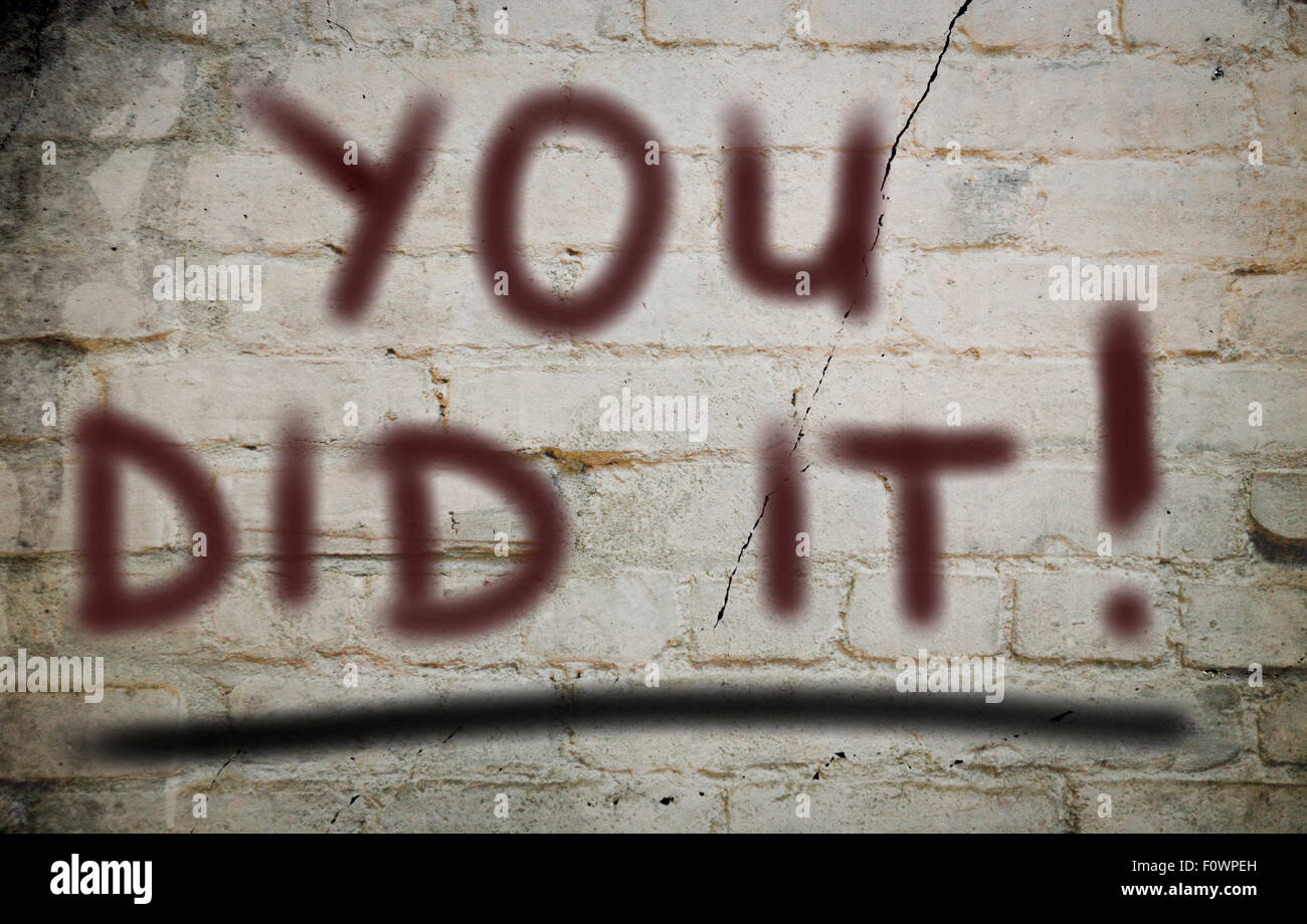 You Did It Concept Stock Photo - Alamy