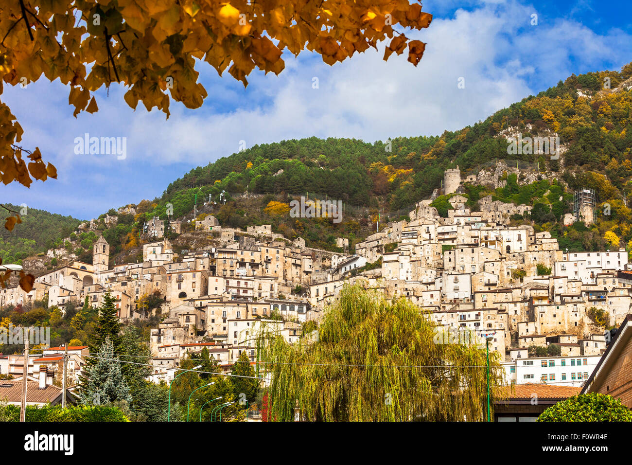 authentic beautiful villages of Italy -  Pesche in Molise province Stock Photo