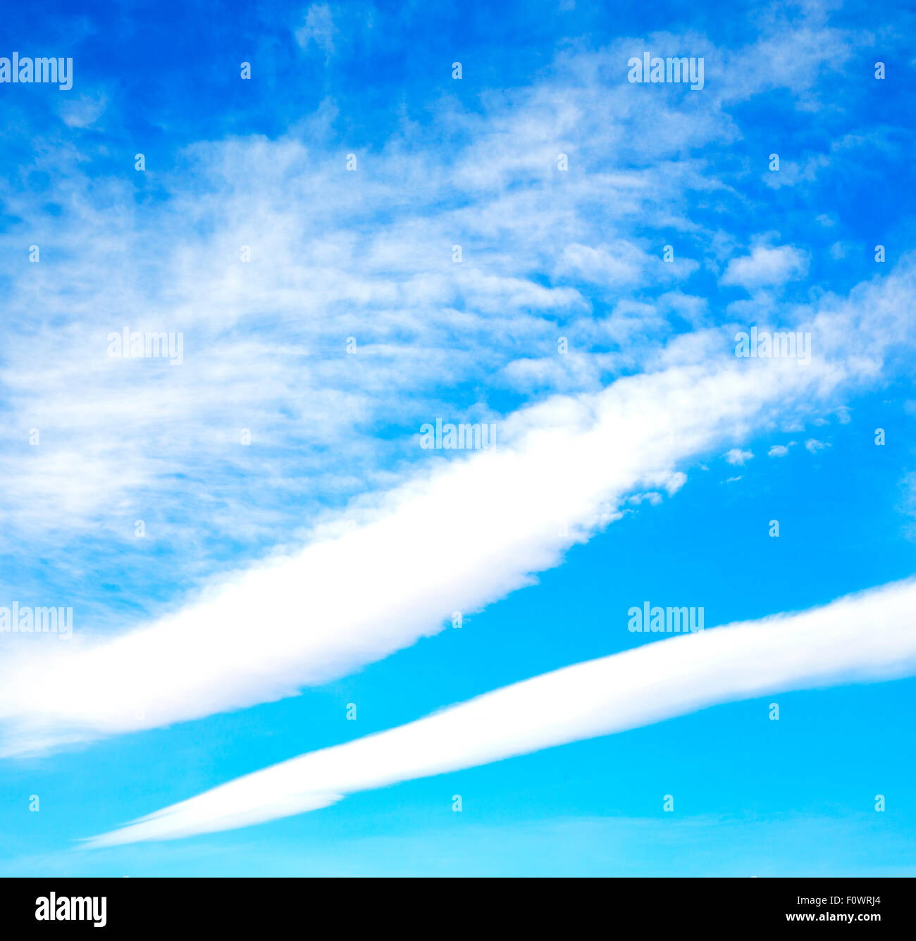 in the blue sky white soft clouds and abstract background Stock Photo ...