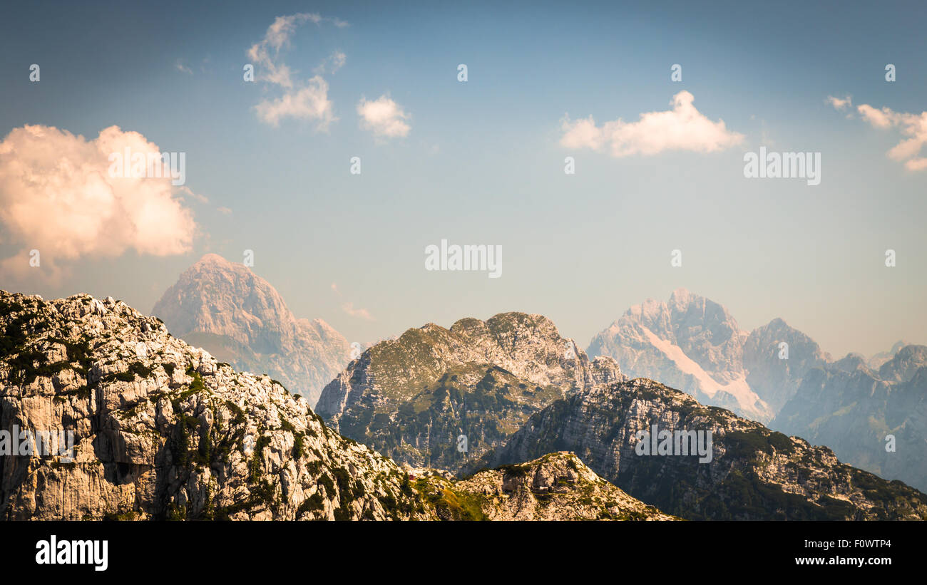 an alpine view on a summer day in Italy Stock Photo - Alamy