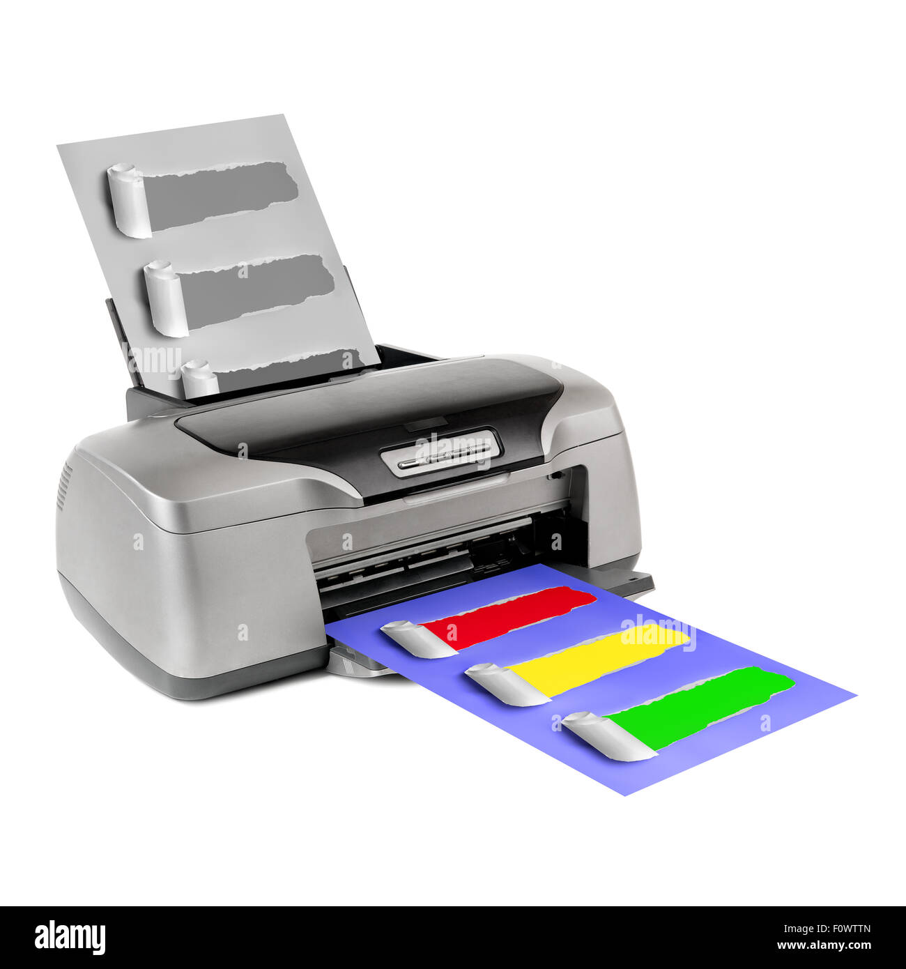 photo inkjet color printer, on white background; isolated Stock Photo