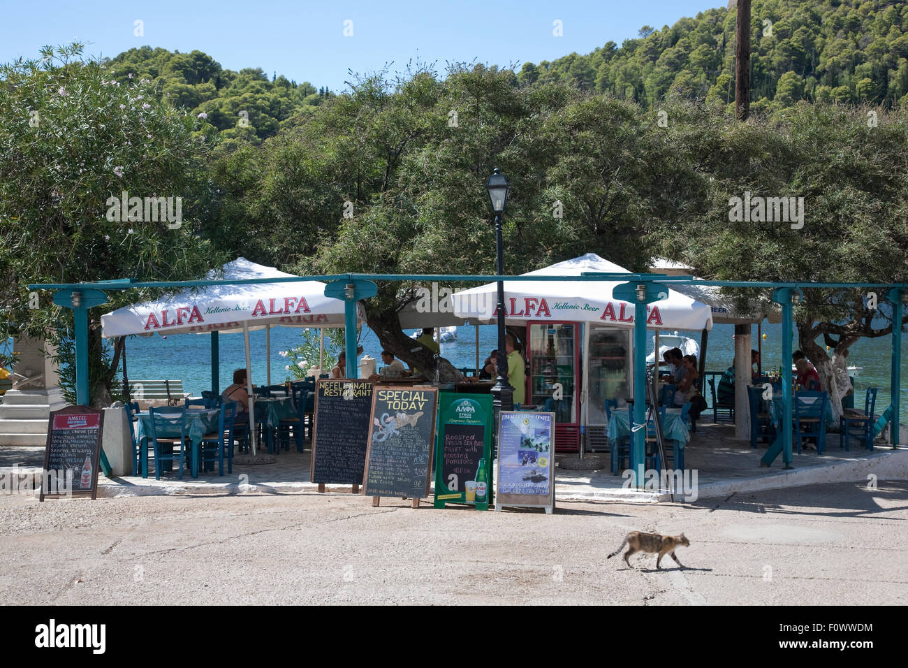 A small taverna in Assos onthe Greek Island of Kefalonia, home to the
