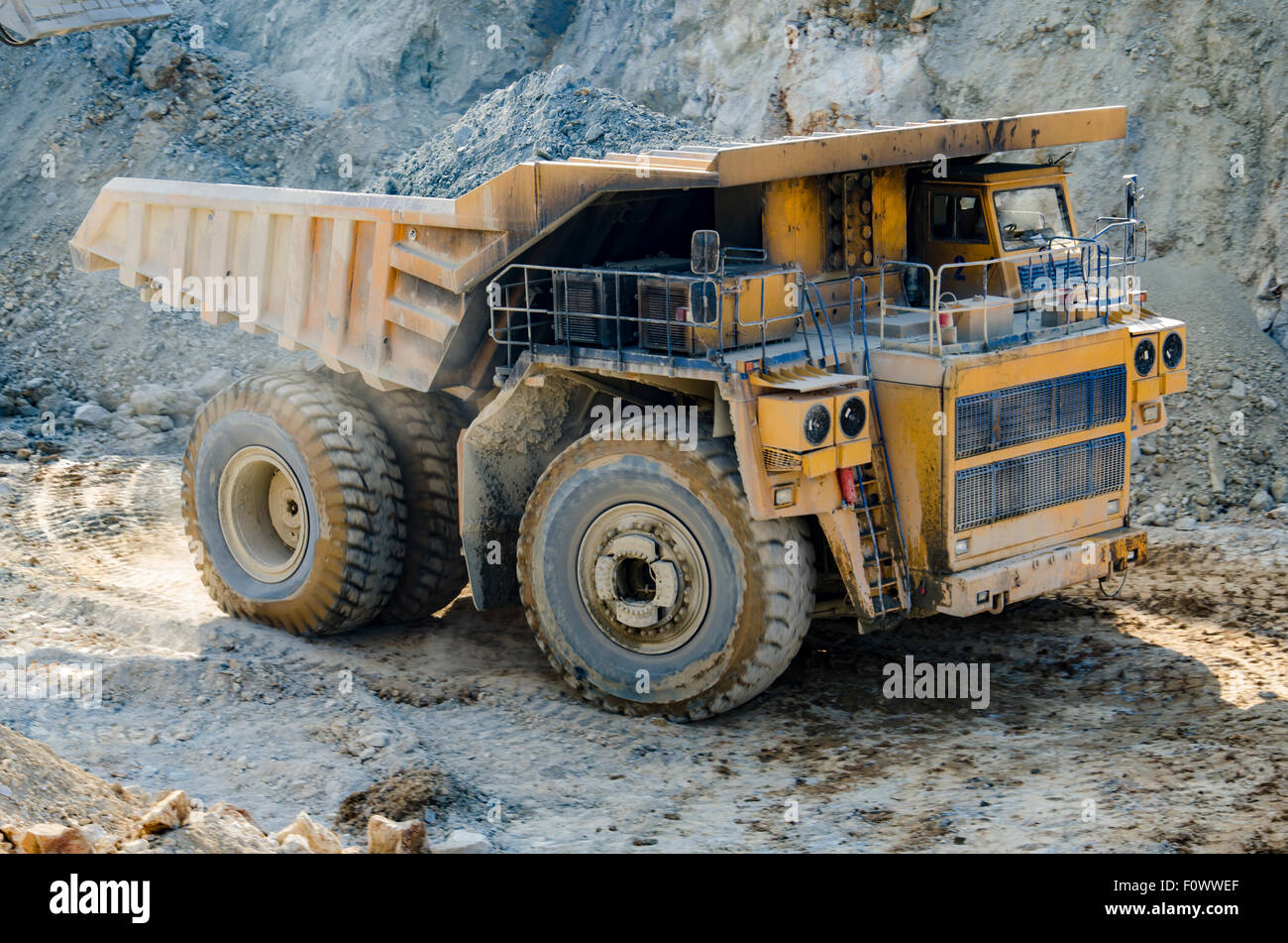 Truck in open pit mine Stock Photo Alamy