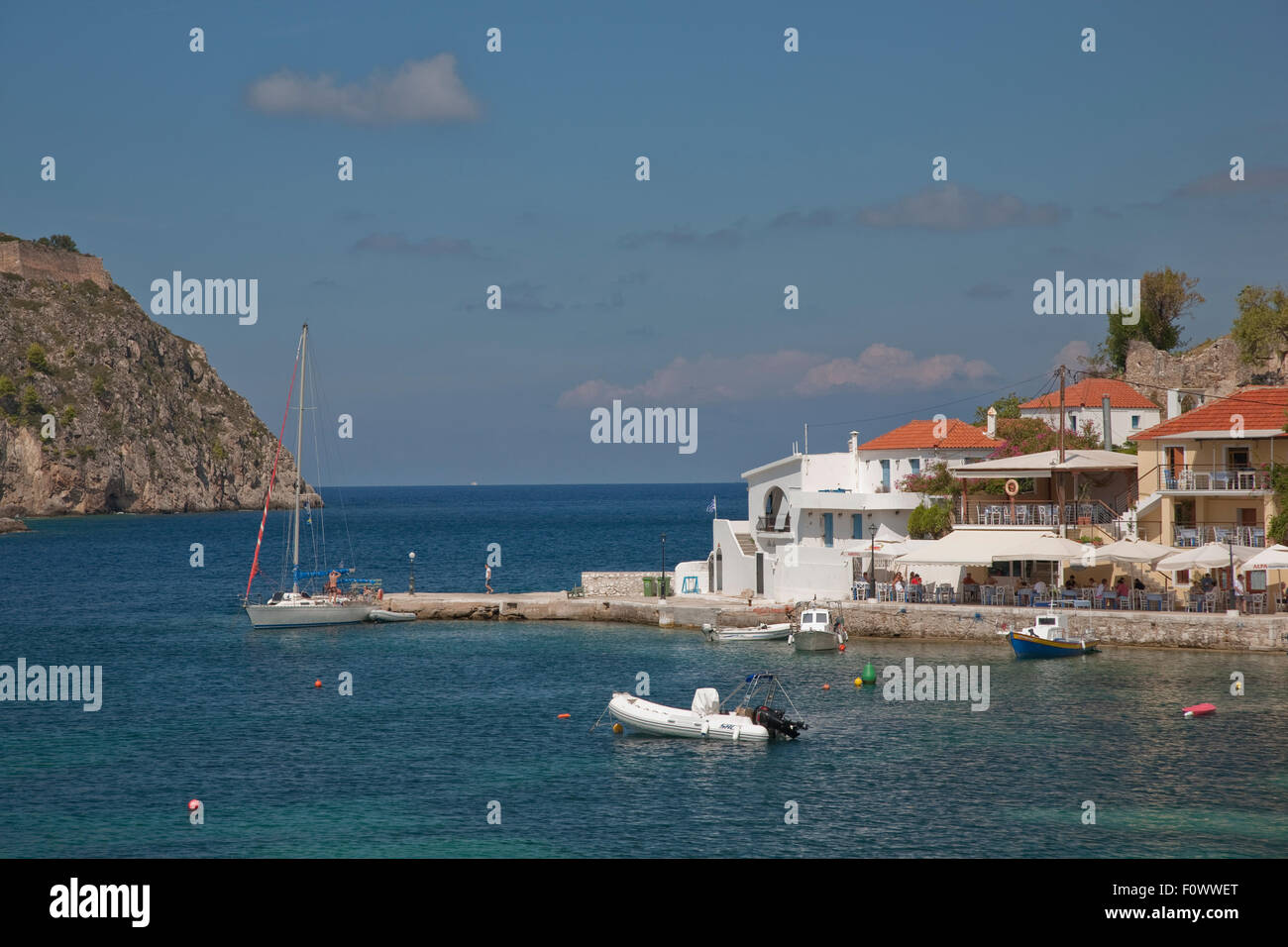 The Bay of Assos, on the Greek Island of Kefalonia, home to the ...