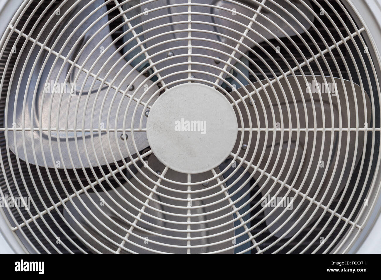 Close-up shot of air conditioner ventilation fan. Stock Photo