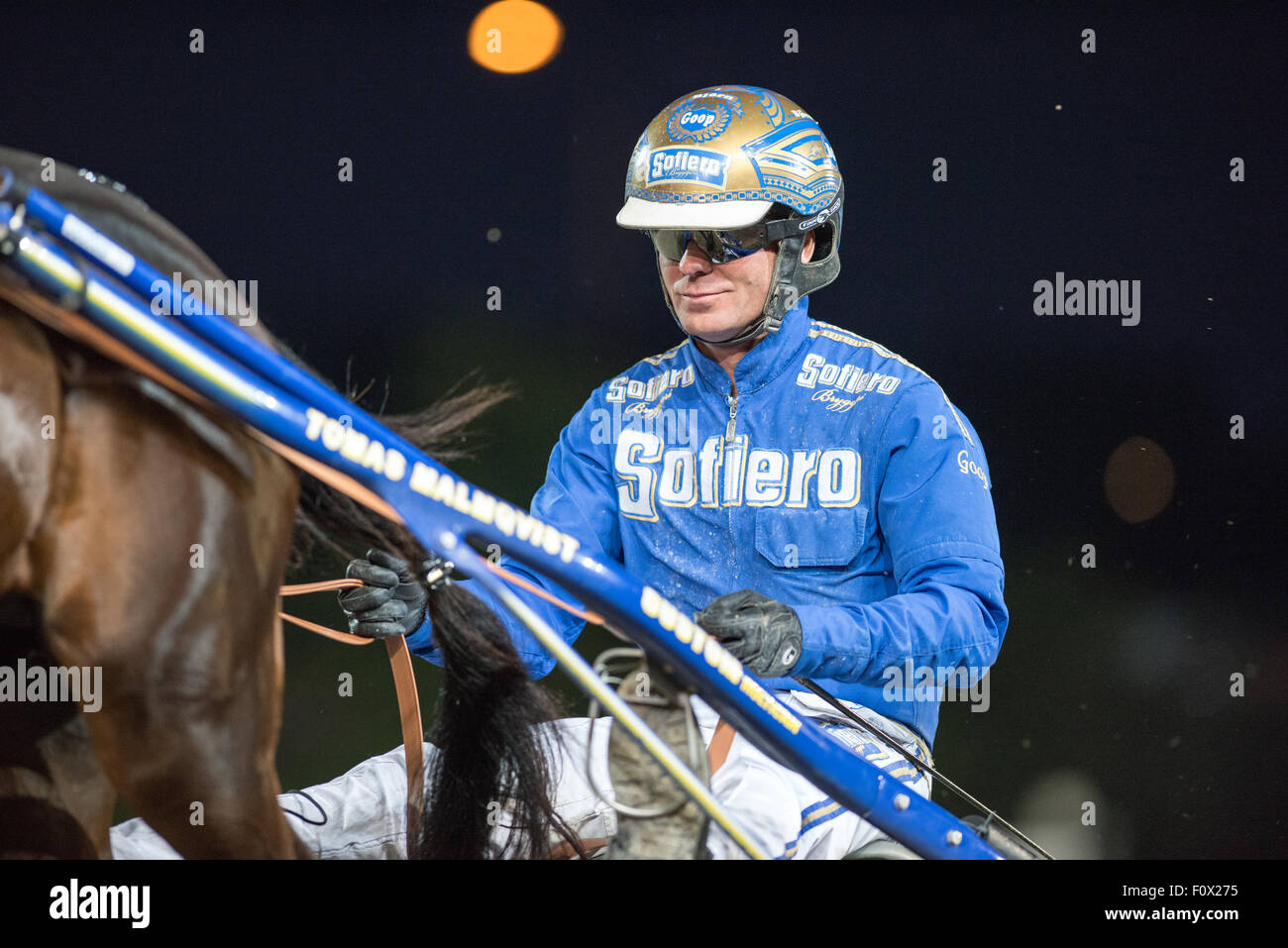 Harness race driver Björn Goop Stock Photo Alamy