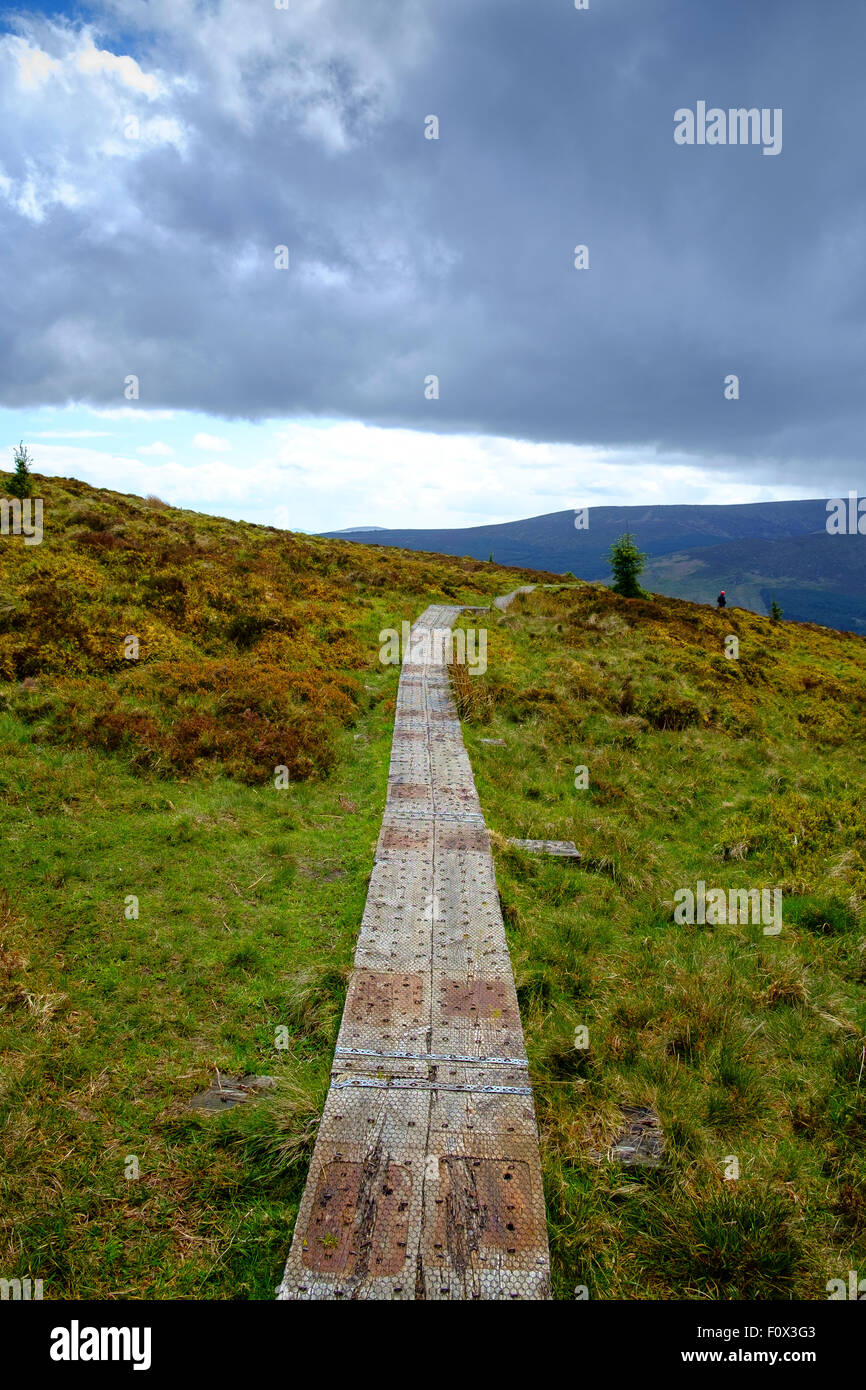 wicklow way walking trail ireland hills mountains Stock Photo