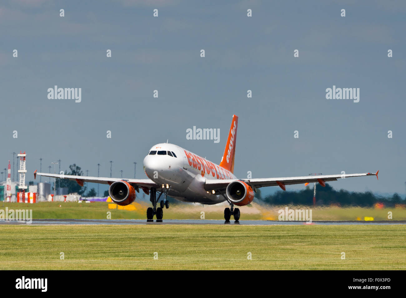 Airbus Industrie A318-321 G-EZMH Manchester Airport England UK departure Stock Photo