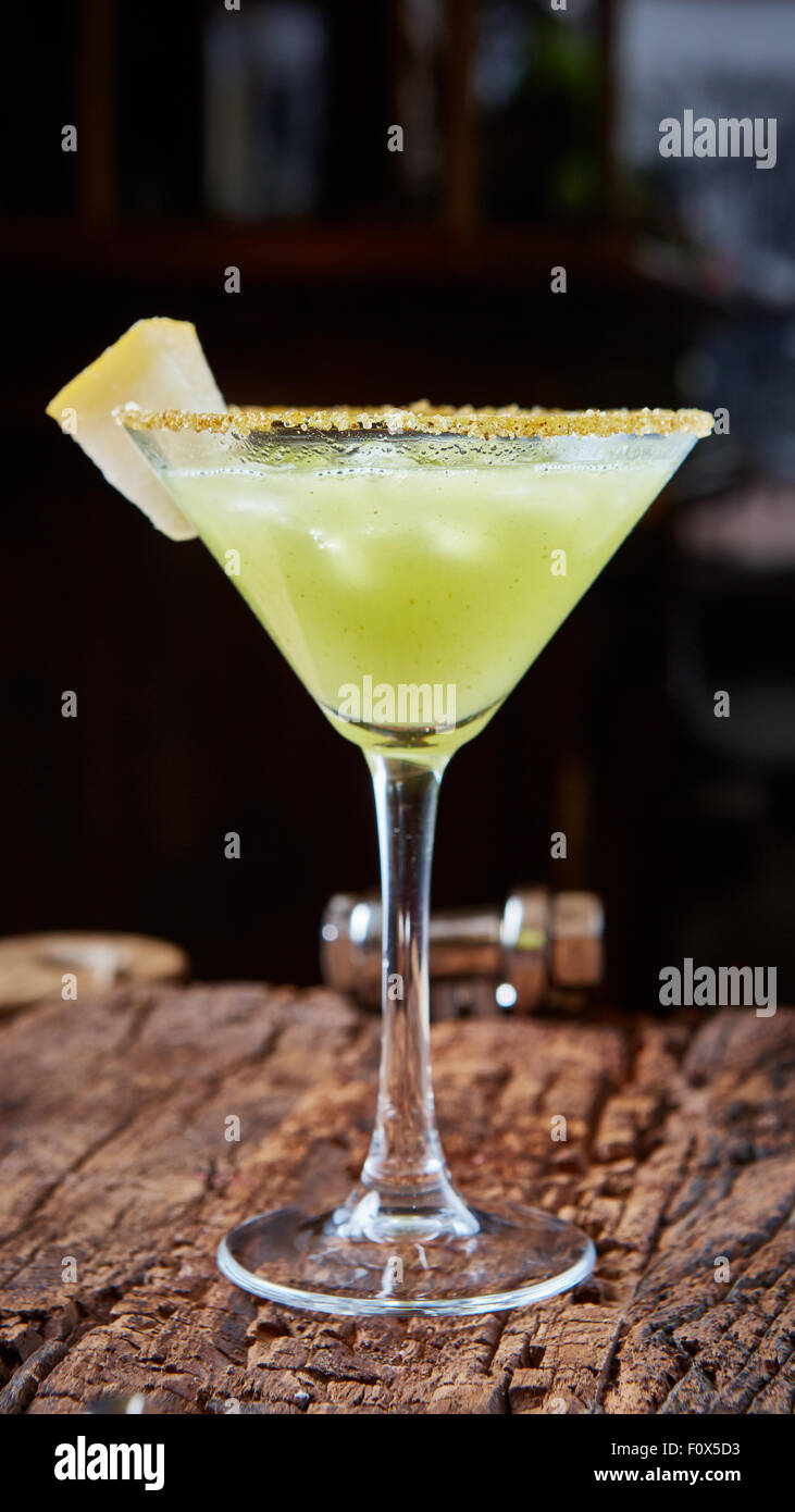 Green margarita melon cocktail Stock Photo Alamy