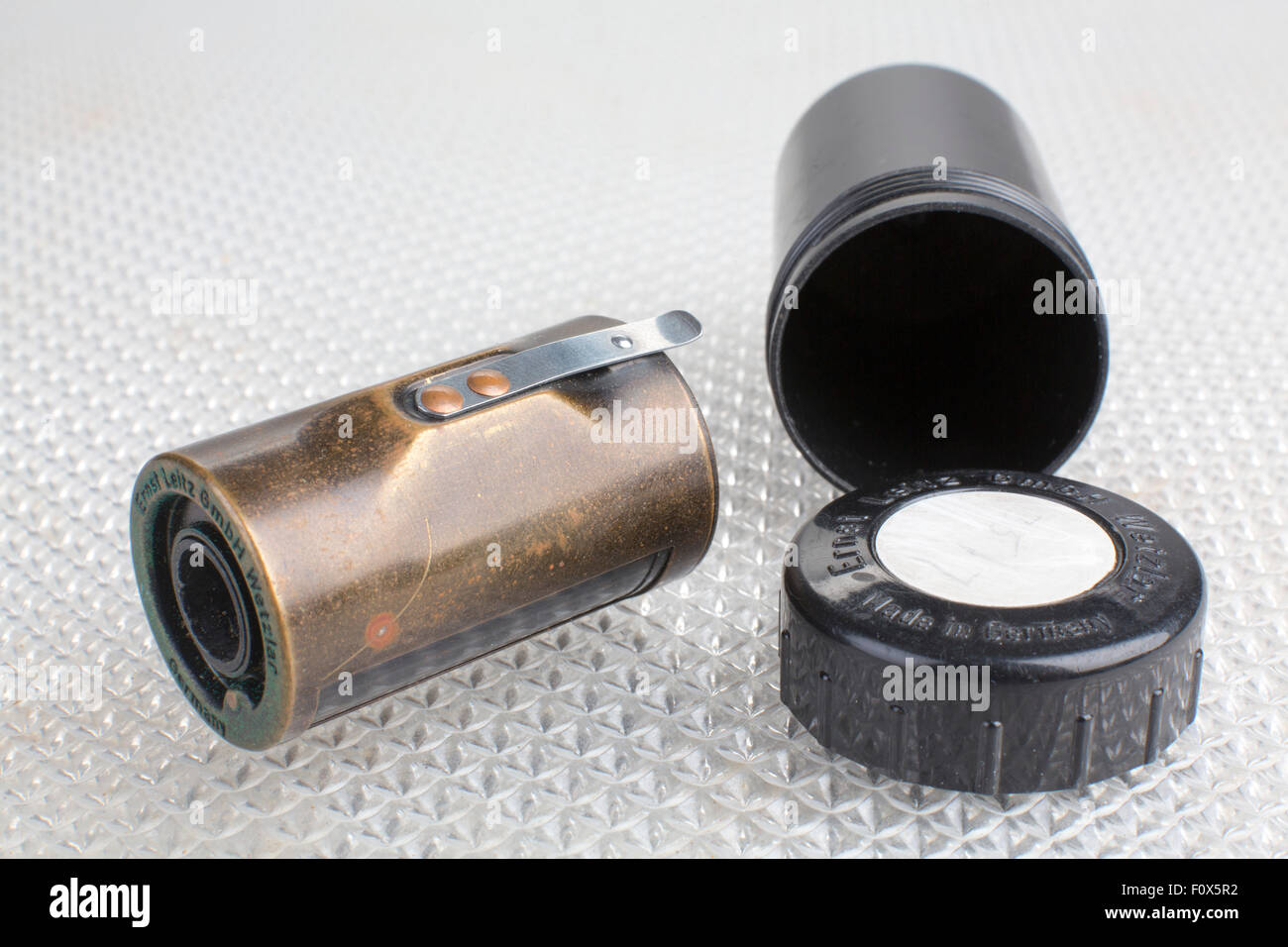 Vintage reloadable 35 mm brass film canister spool by Leica Leitz Wetzlar  Germany Stock Photo - Alamy