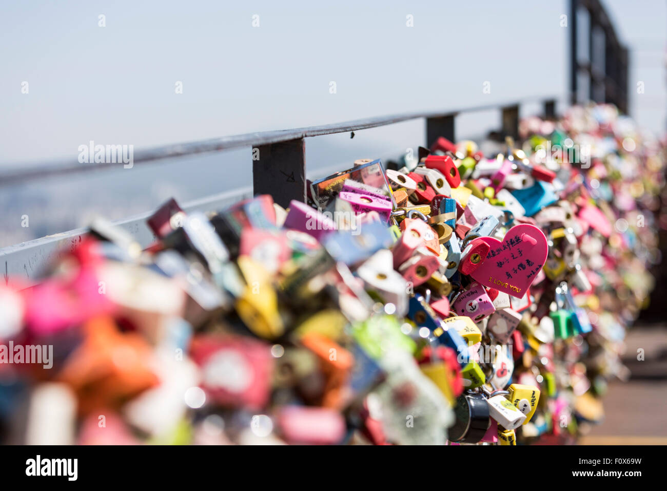 Padlocks of love, N Seoul Tower, Seoul, South Korea Stock Photo Alamy
