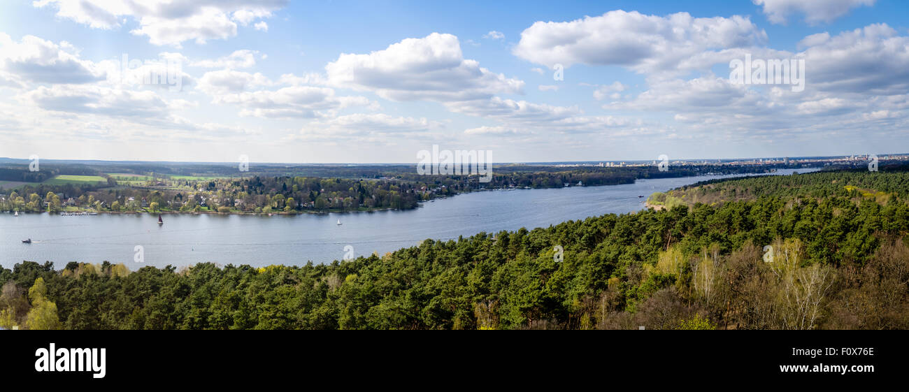 Panorama of lake near Berlin Stock Photo