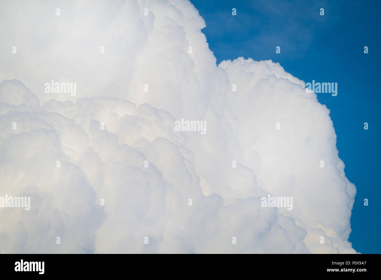 cumulonimbus clouds against a beautiful blue sky Stock Photo