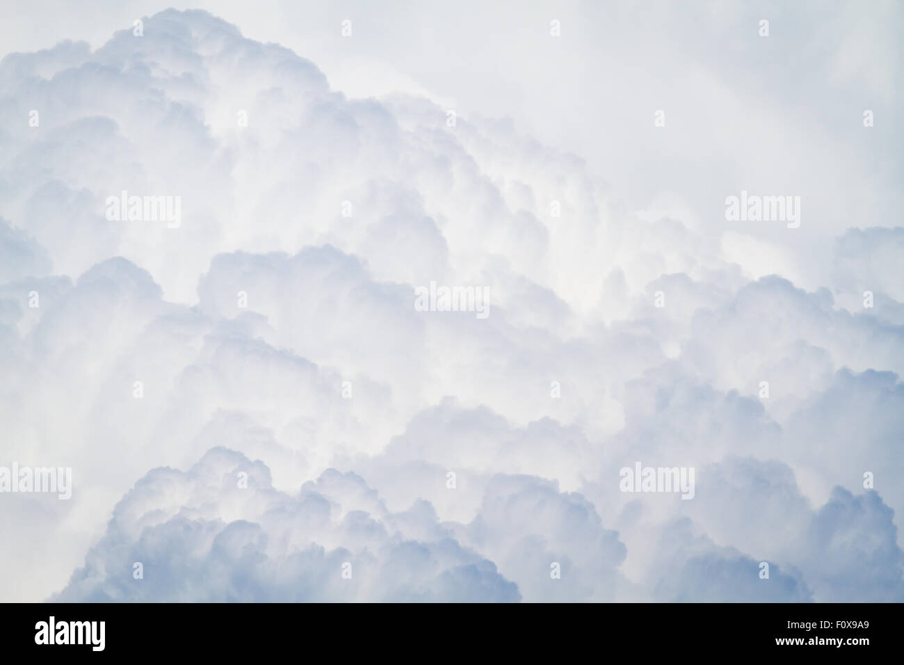 Cumulonimbus clouds brewing a thunderstorm Stock Photo