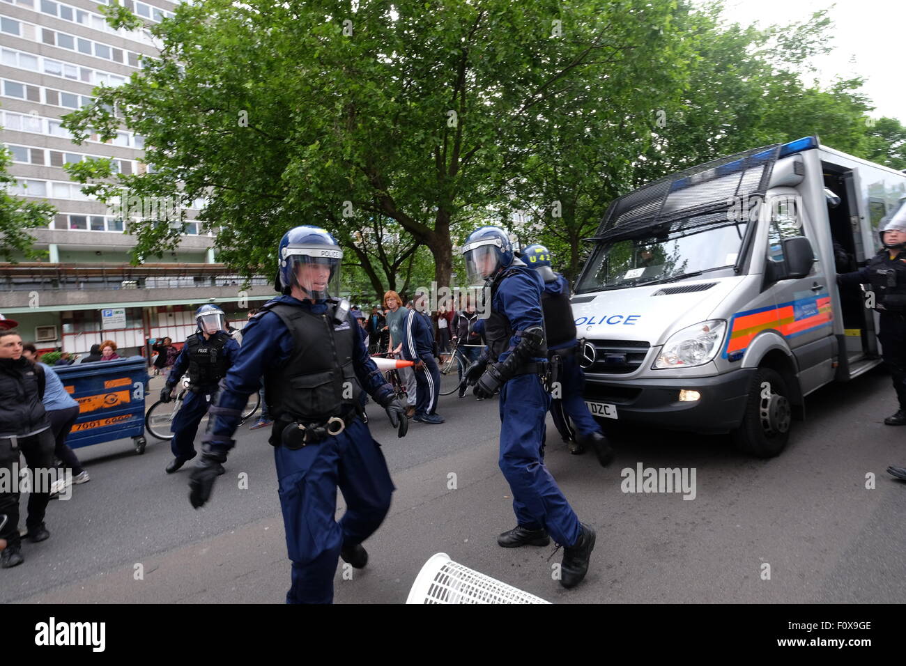 A mini riot occurred in East St as three Police officers came to aid a ...