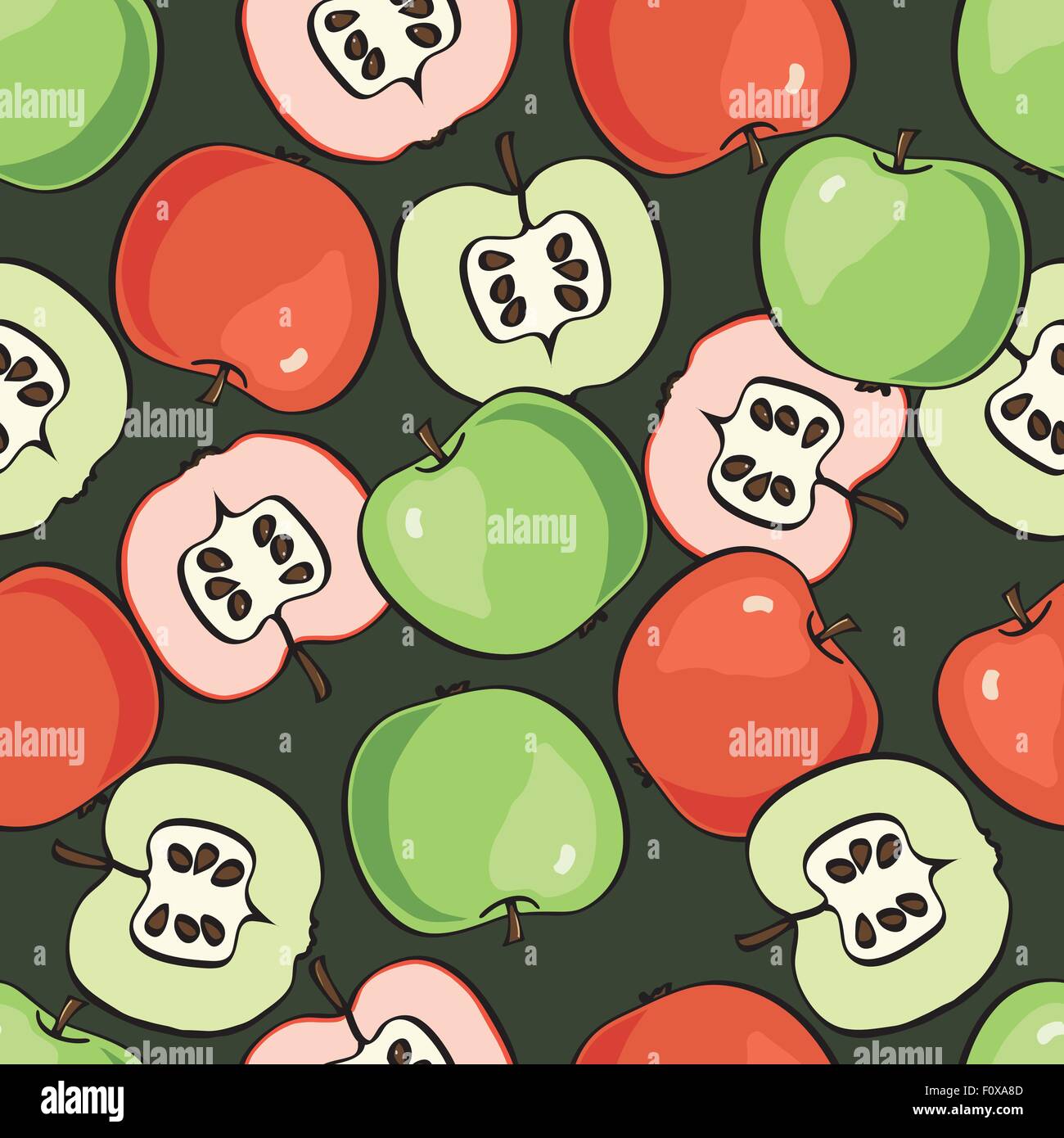 Fruit pattern. Apple seamless background Stock Vector Image & Art - Alamy