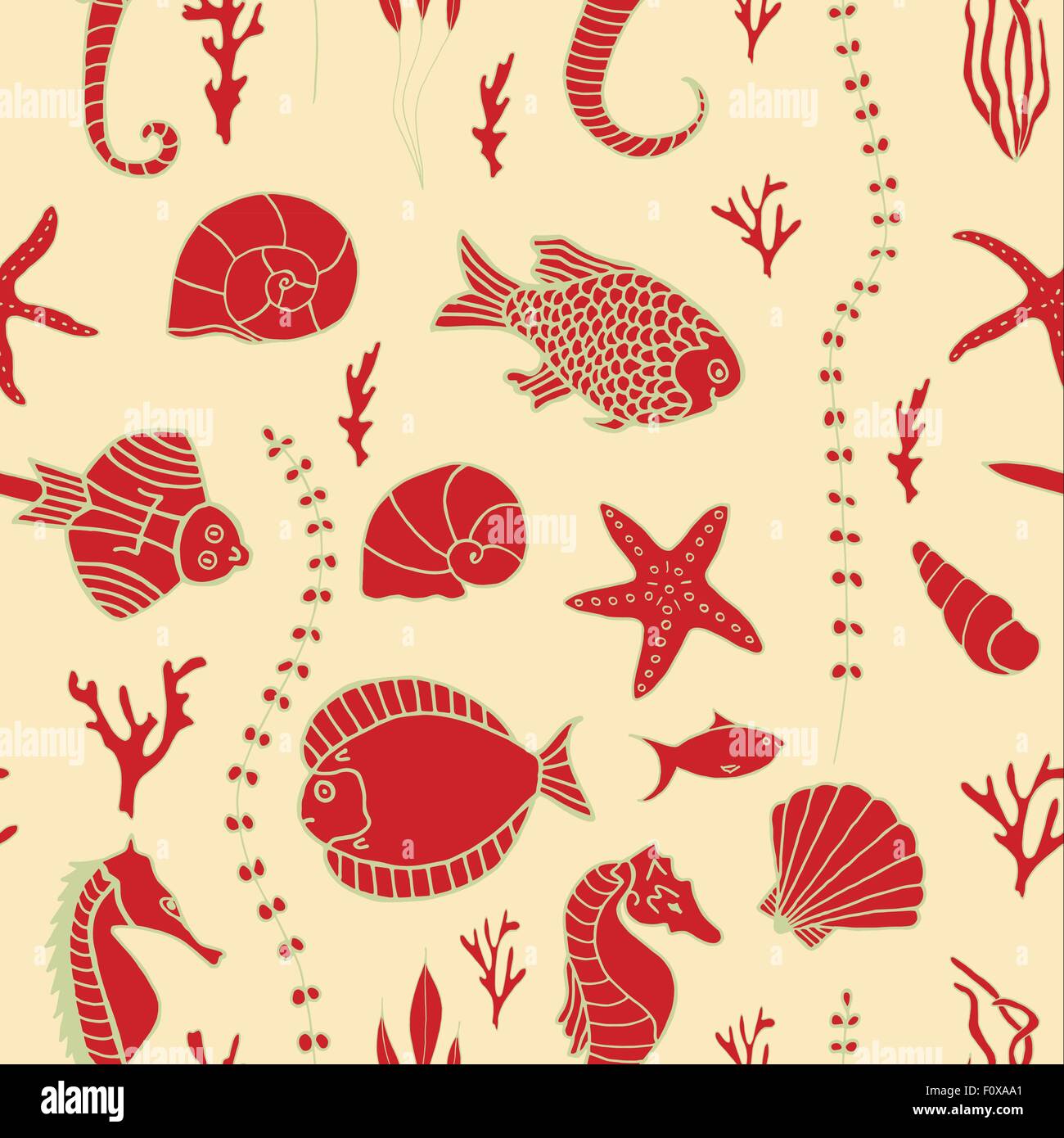 Samlesh Pattern Fish Seamless pattern with hand drawn fishes Stock Vector Image & Art - Alamy