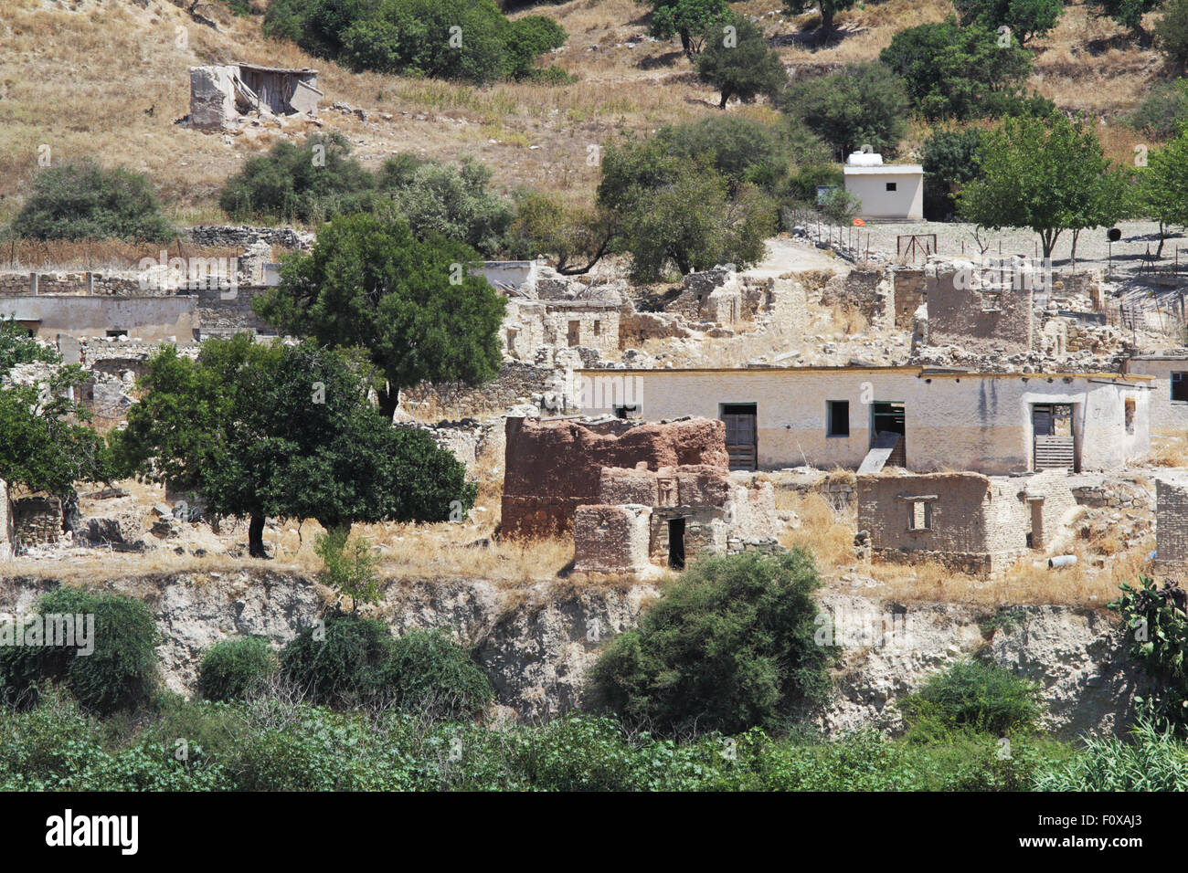 The abandoned village Souskiou in Paphos District, Cyprus Stock Photo