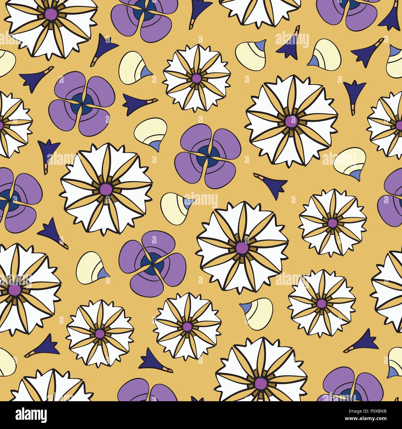 seamless background with flowers Stock Vector Image & Art - Alamy