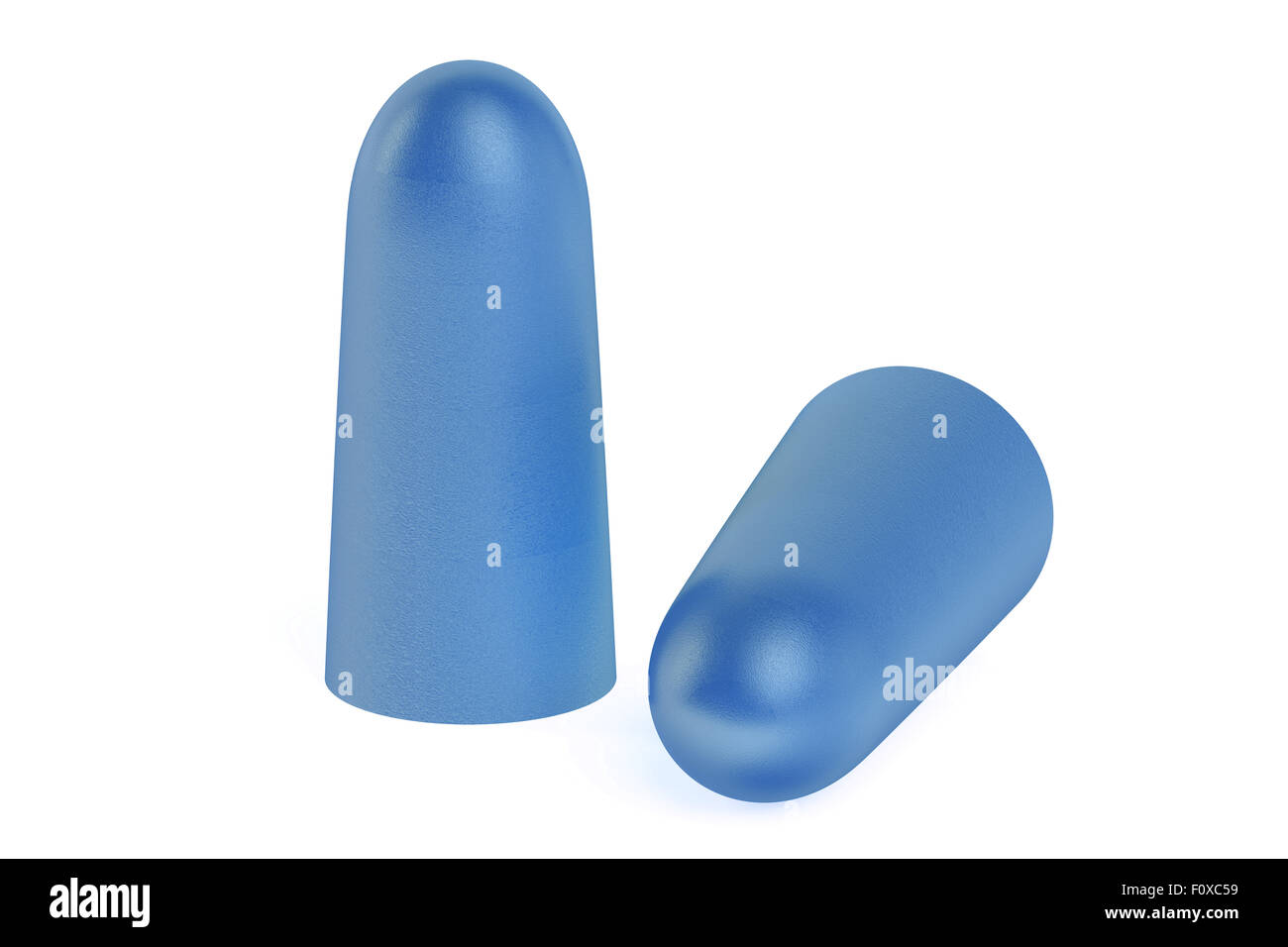 blue earplugs isolated on white background Stock Photo Alamy