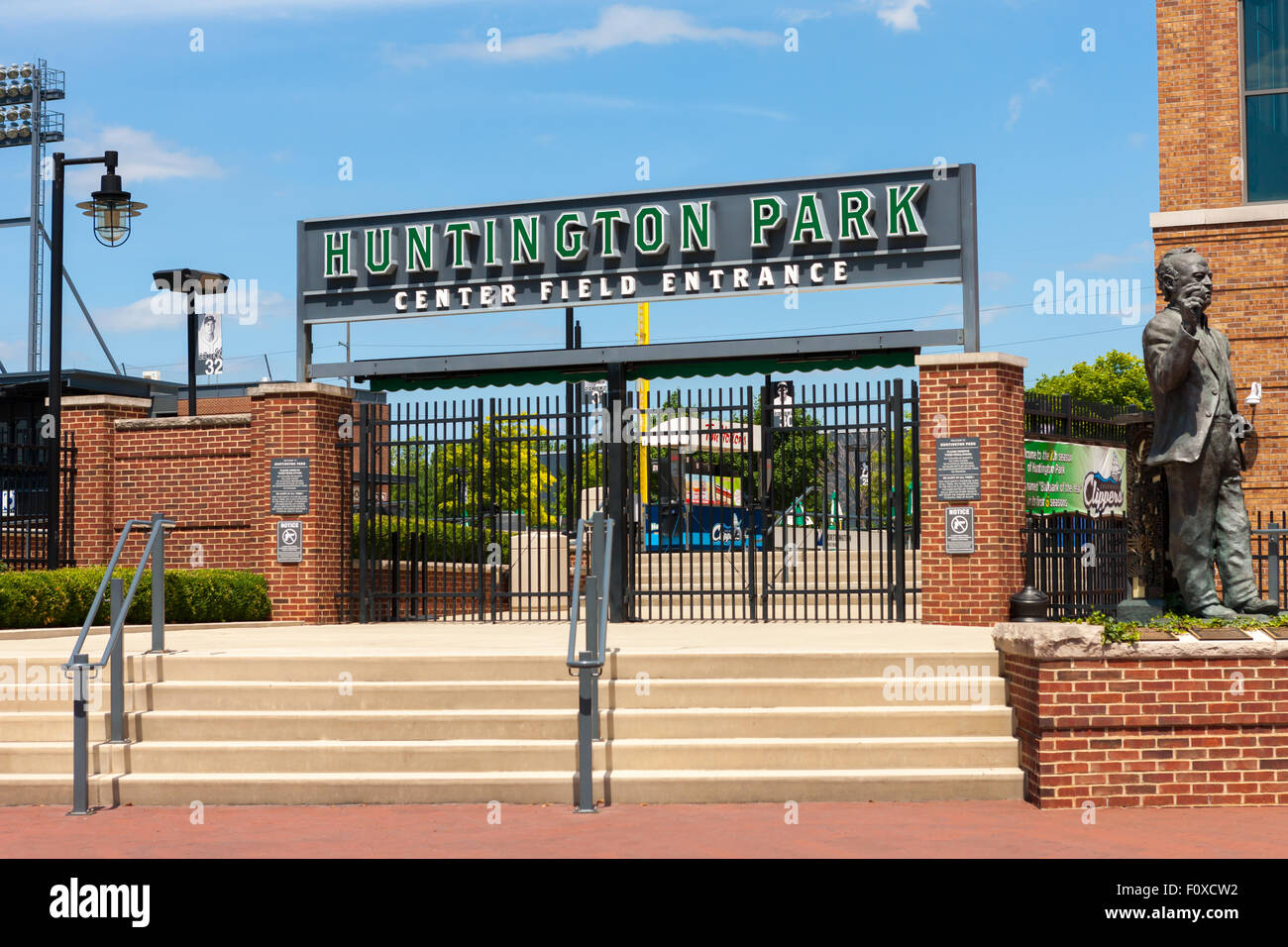 Huntington Park, home of the Triple-A Columbus Clippers, in Columbus, Ohio. Stock Photo