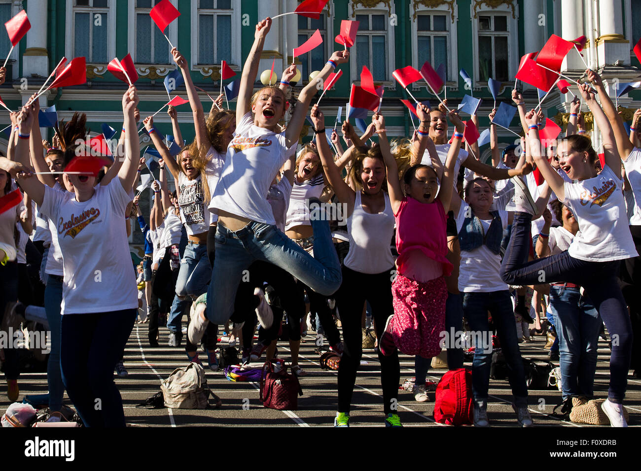 Saint Petersburg, Russia. 22nd Aug, 2015. The National Flag Day was