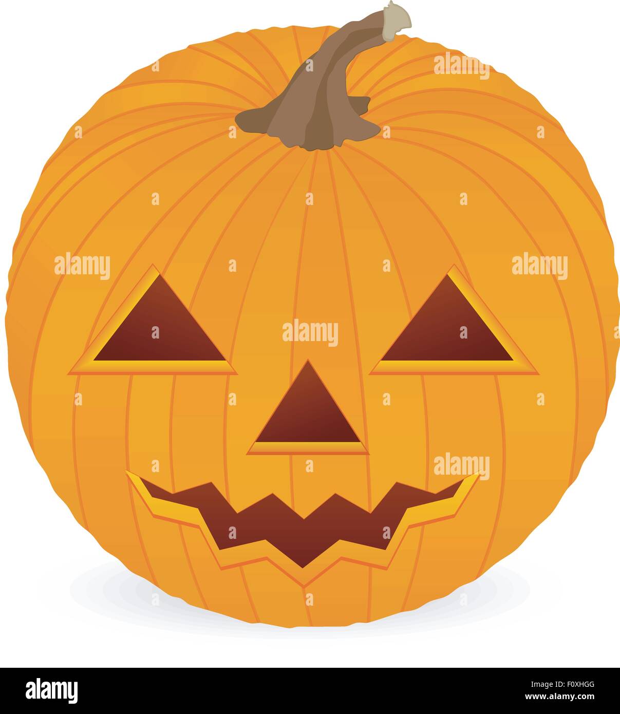 Halloween pumpkin isolated on a white background. Vector illustration ...