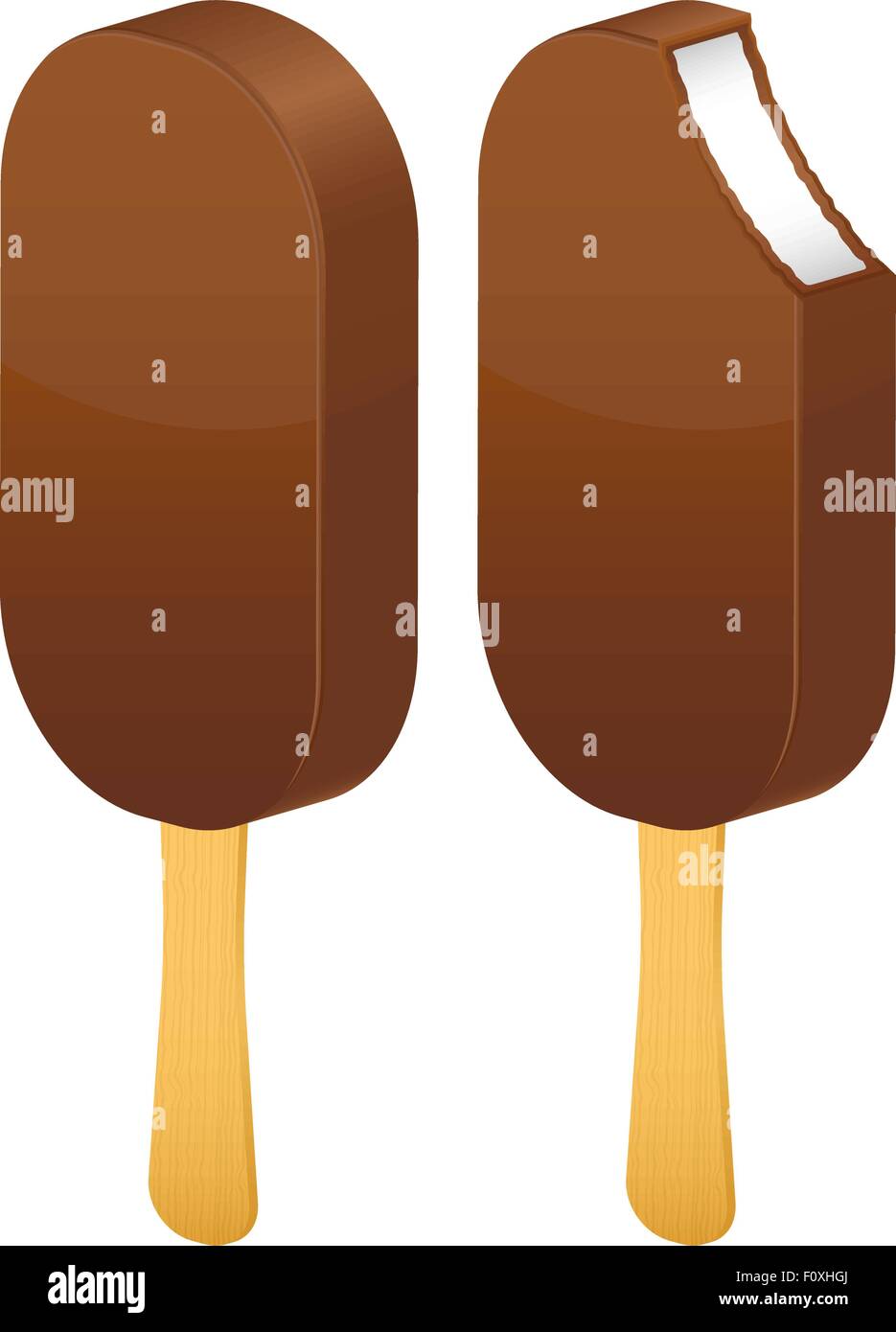 Ice cream isolated on a white background. Vector illustration Stock ...