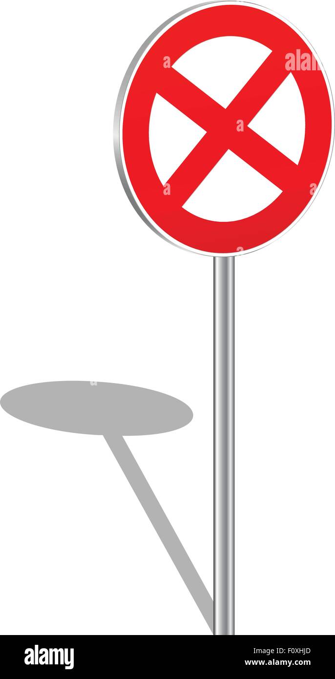 3D stopping sign isolated on a white background. Vector illustration ...
