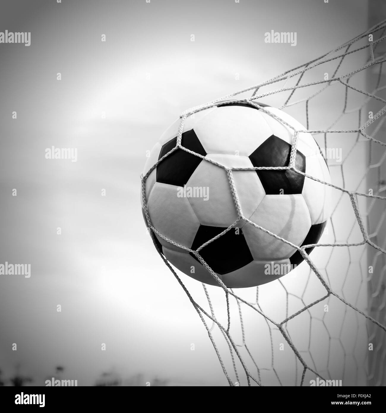 Football Field Black And White Photography