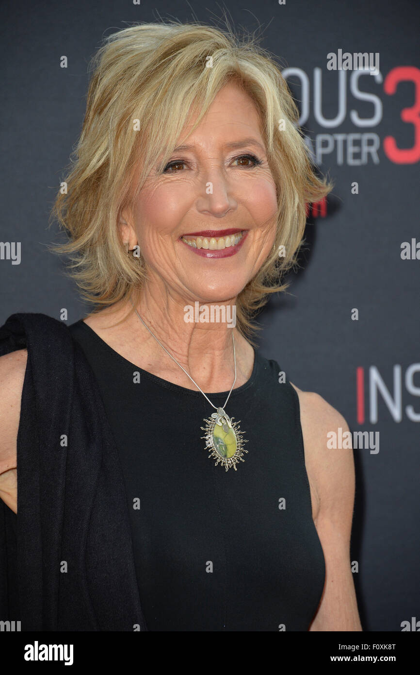 LOS ANGELES, CA - JUNE 5, 2015: Actress Lin Shaye at the world premiere of her movie Insidious Chapter 3 at the TCL Chinese Theatre, Hollywood. Stock Photo