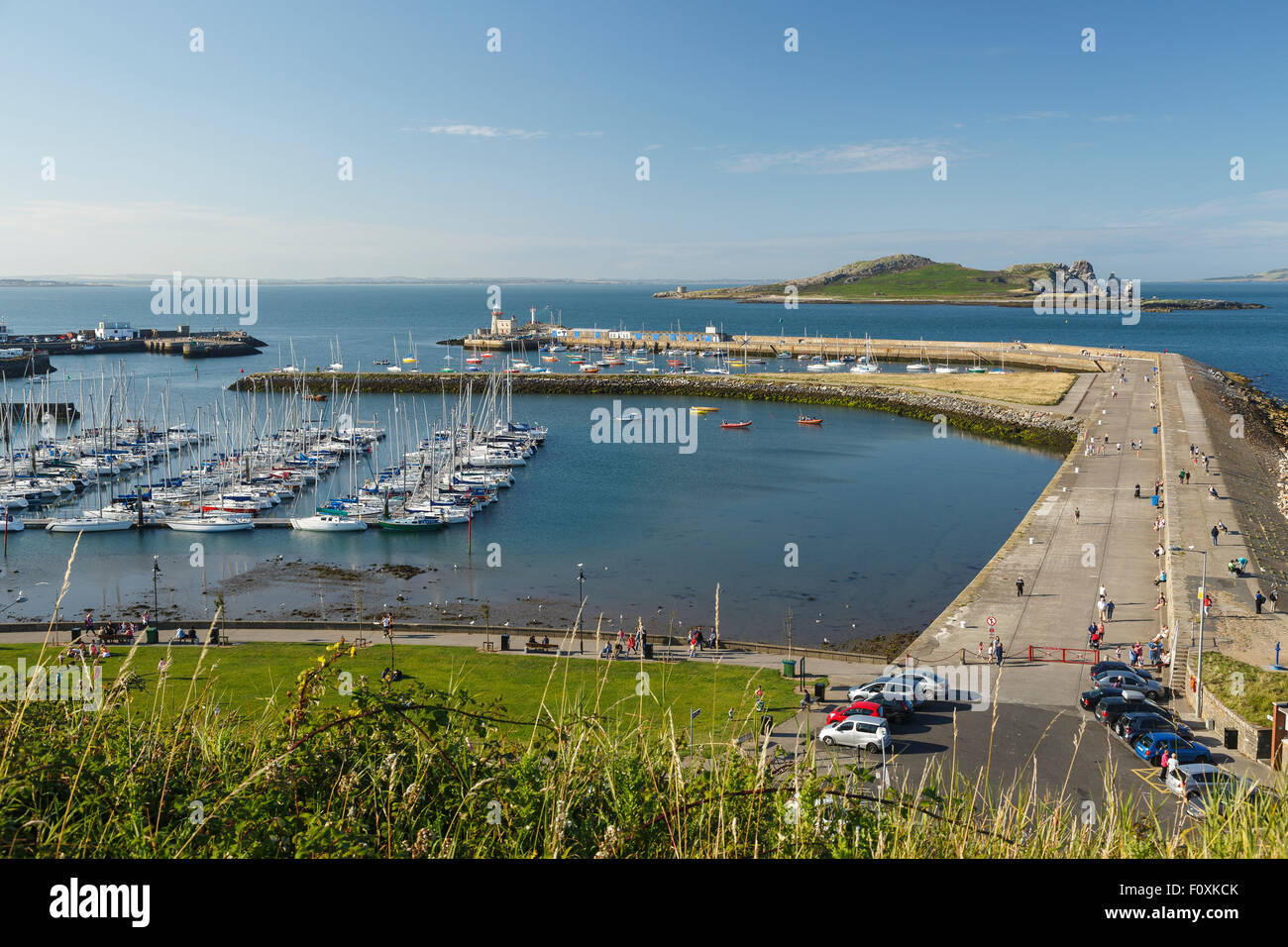View of Howth harbour, Howth, Ireland, Europe Stock Photo