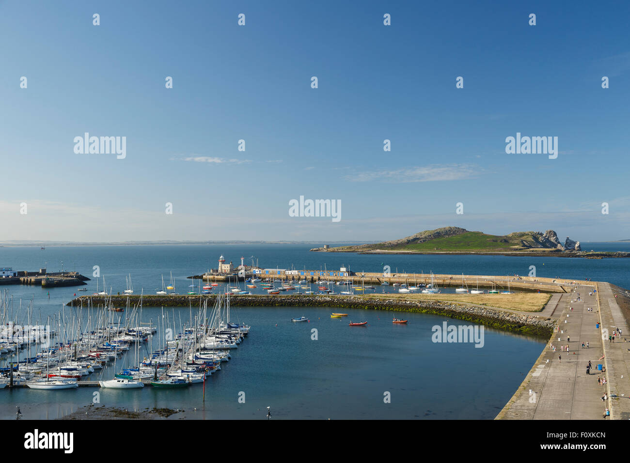 View of Howth harbour, Howth, Ireland, Europe Stock Photo