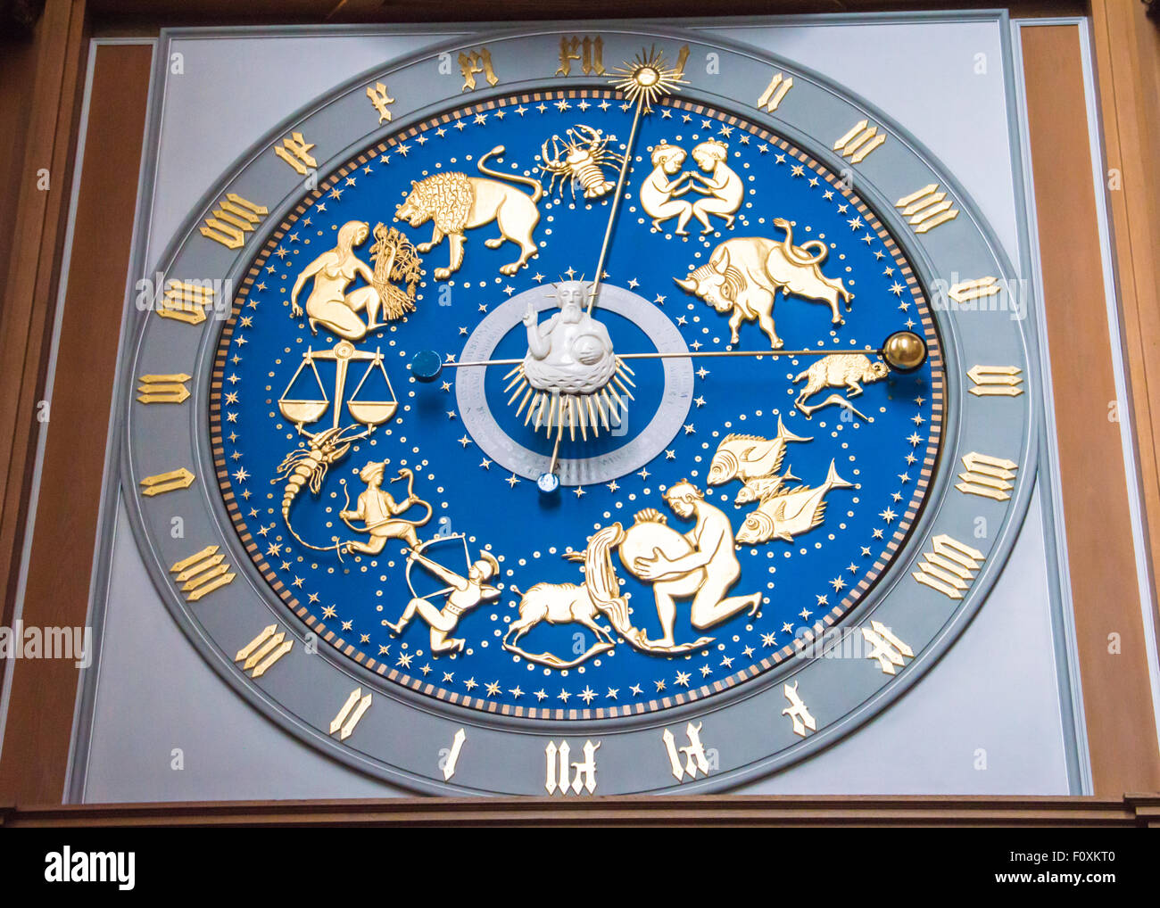 Zodiac clock Stock Photo 86638160 Alamy