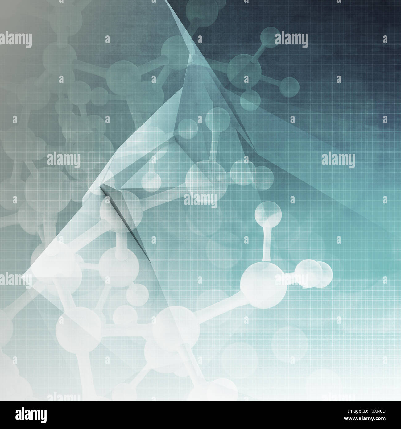 Abstract molecules low poly medical background Stock Photo - Alamy