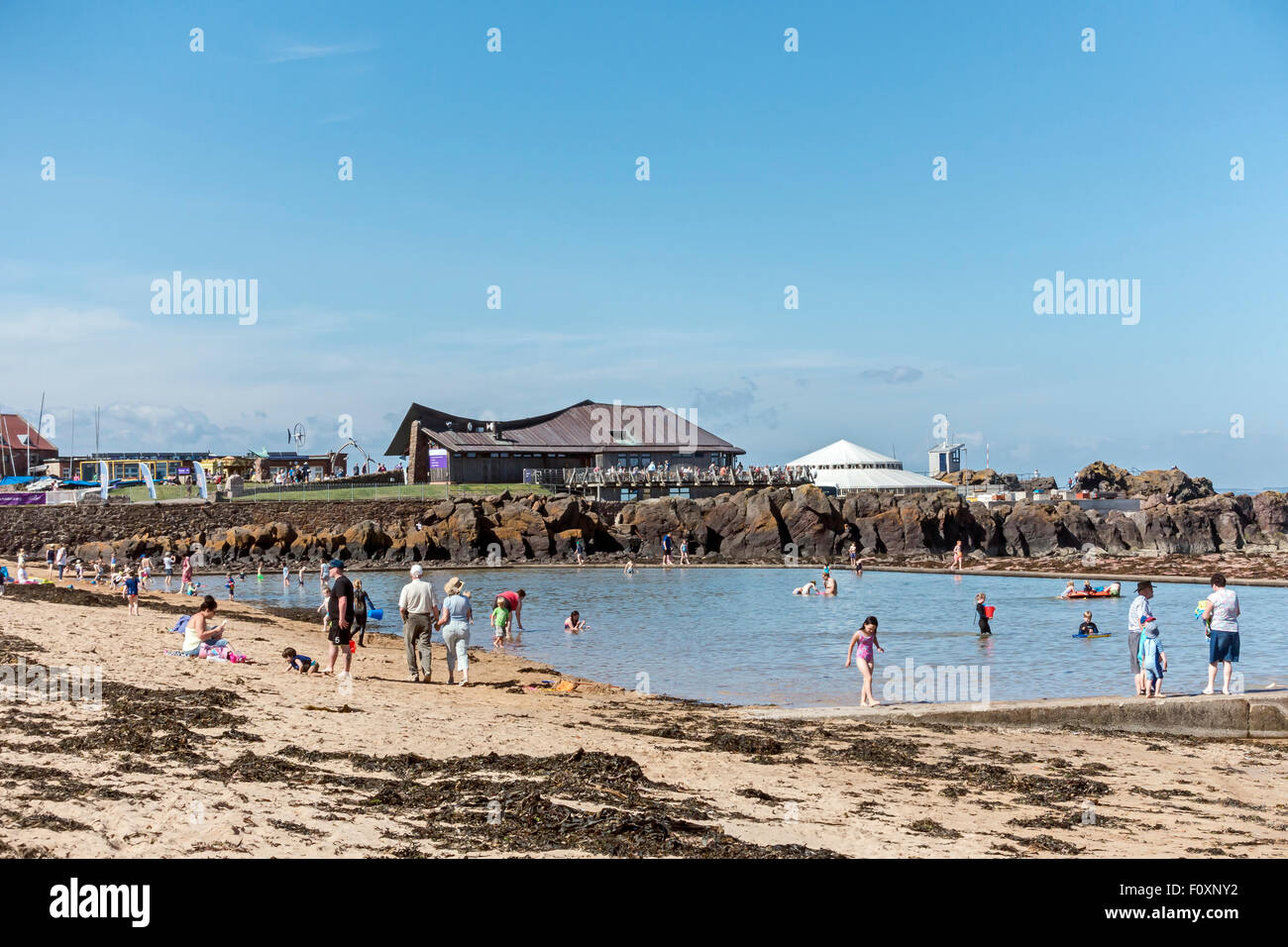 The beach and paddling area at North Berwick East Lothian Scotland Stock Photo