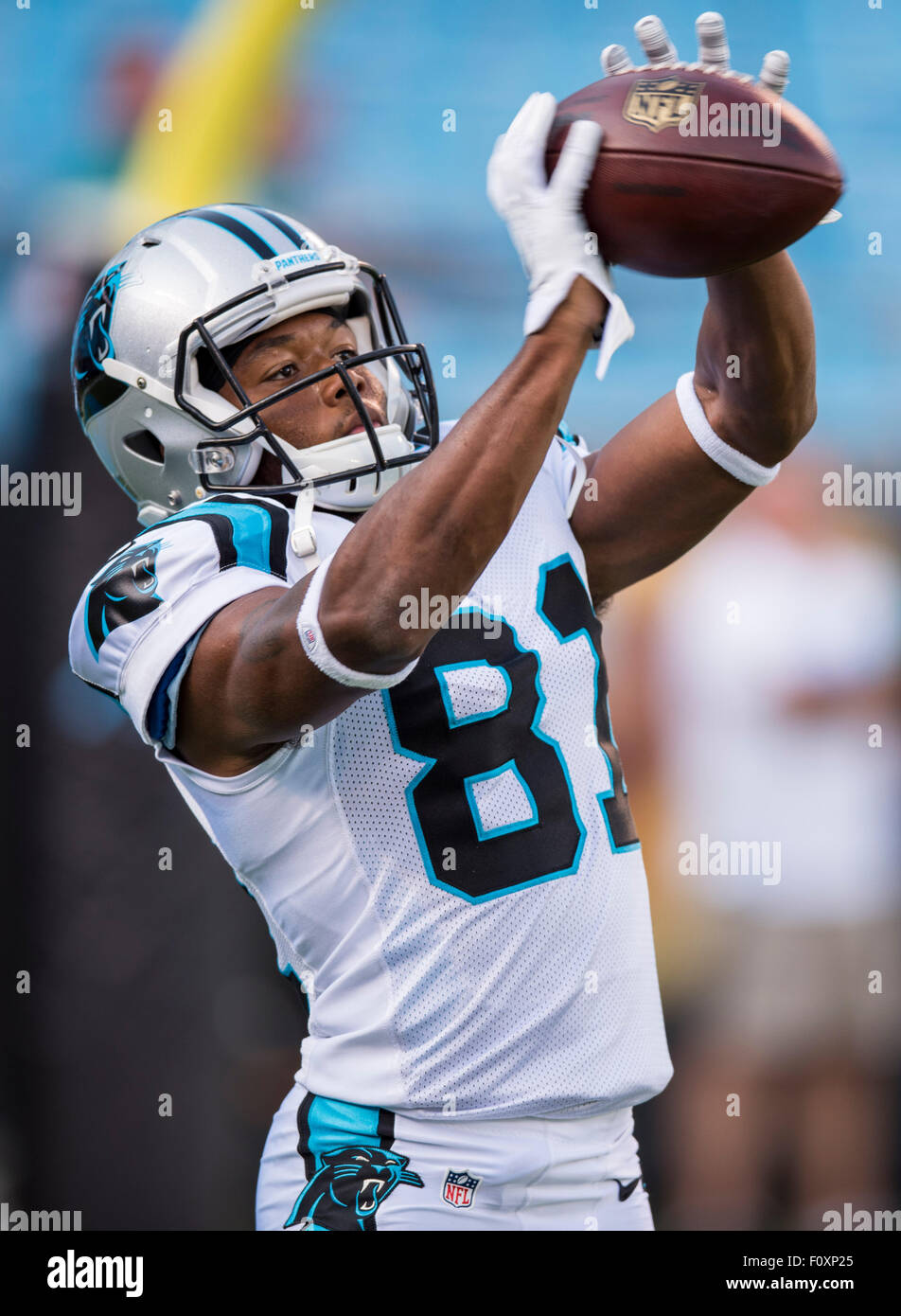 Charlotte Nc Usa 22nd Aug 2015 81 Carolina Wr Avius Capers Stock Photo Alamy