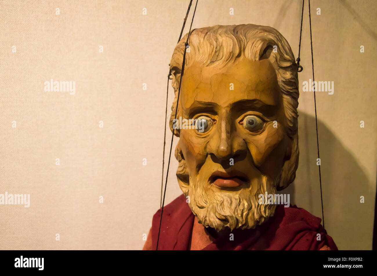 Old man puppet with a surprised face Stock Photo Alamy