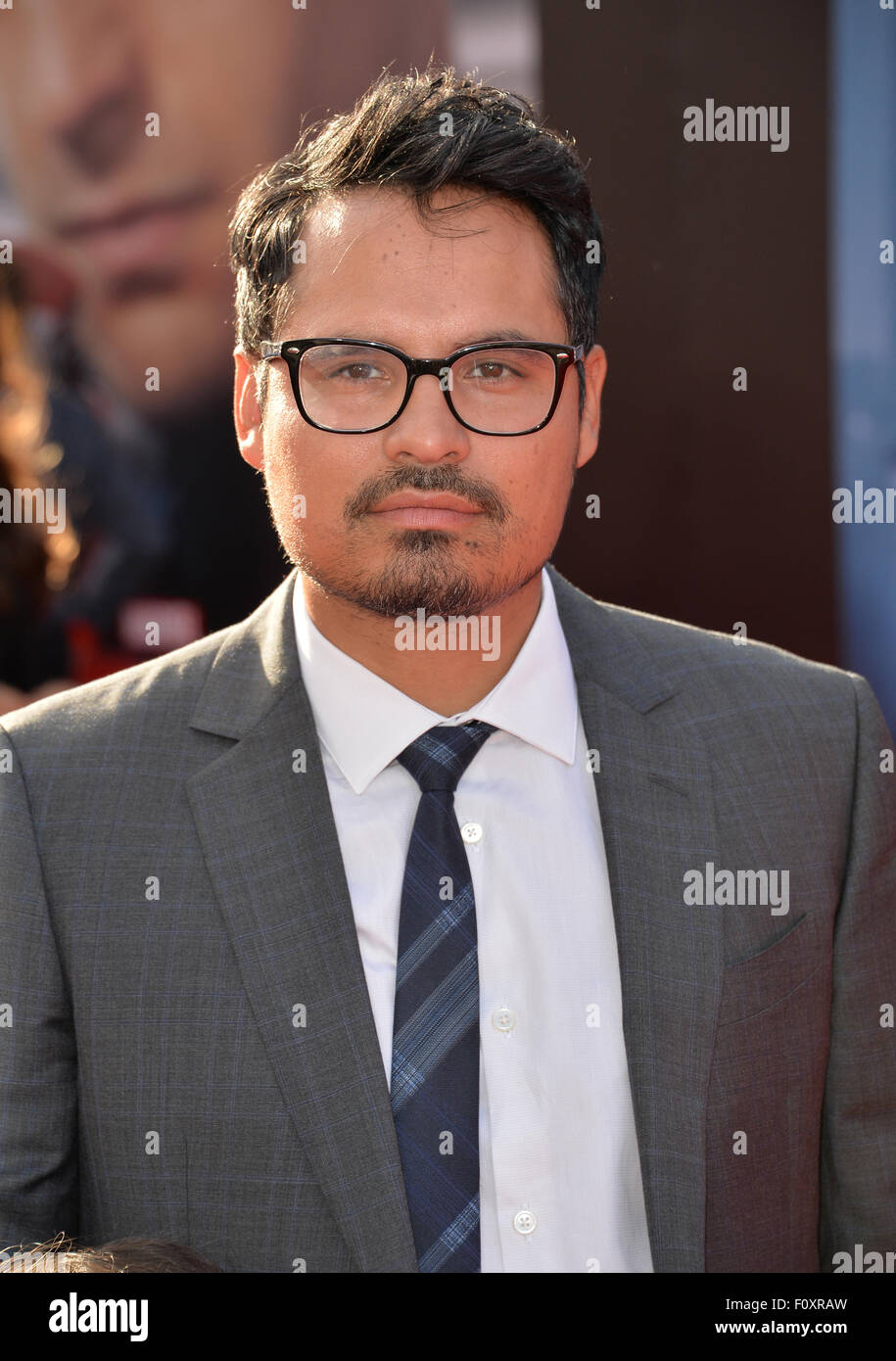 LOS ANGELES, CA - JUNE 29, 2015: Actor Michael Pena at the world premiere of his movie 'Ant-Man' at the Dolby Theatre, Hollywood. Stock Photo